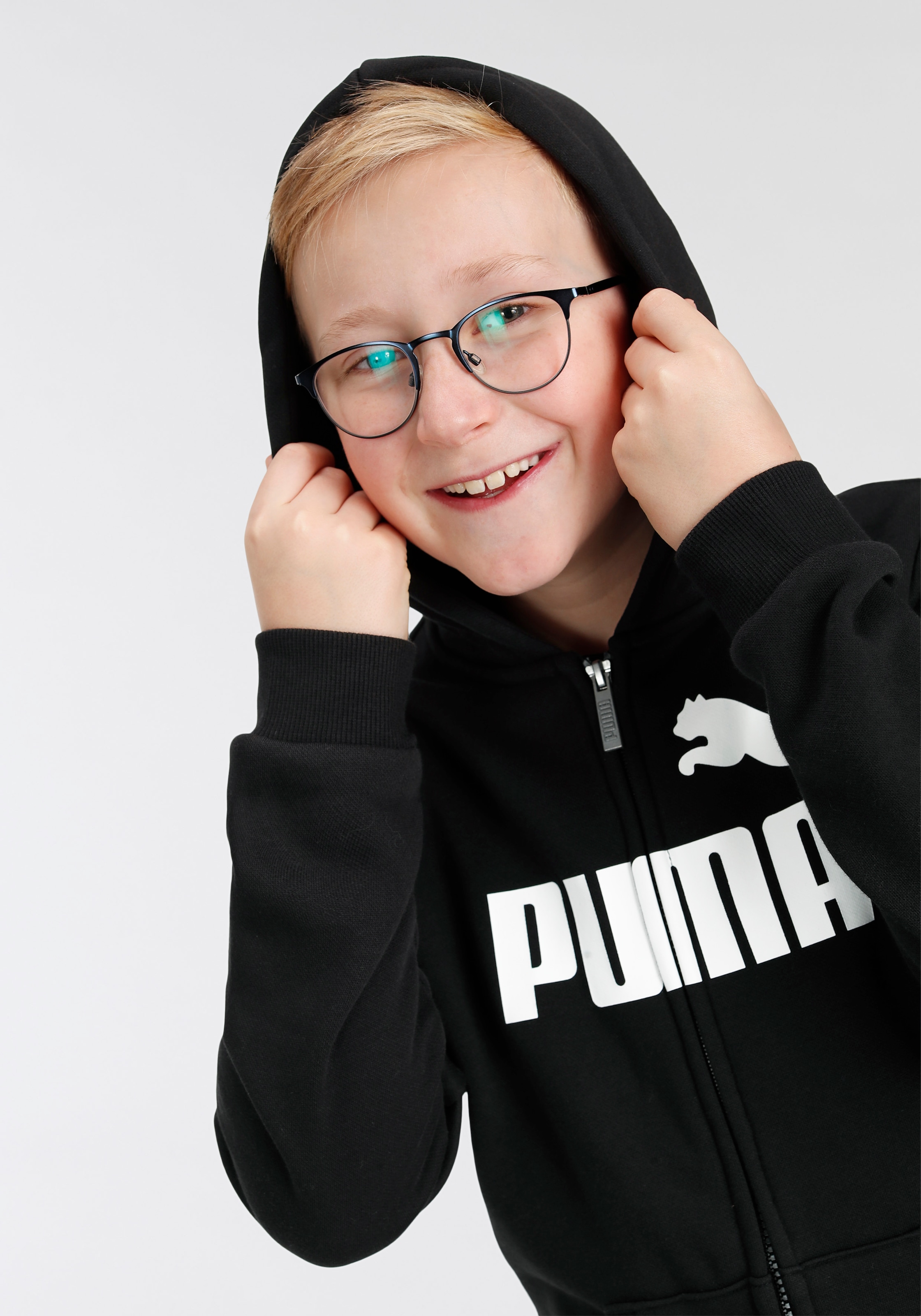 PUMA Kapuzensweatshirt »ESS kaufen B« BIG LOGO FL HOODIE | BAUR online FZ
