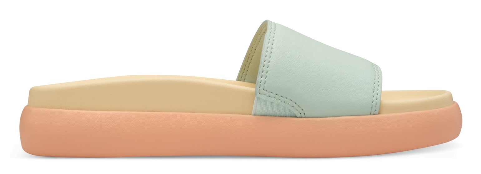 Tamaris Pantolette, Plateau, Sommerschuh, Schlappen mit kleinem Gummizug an der Bandage
