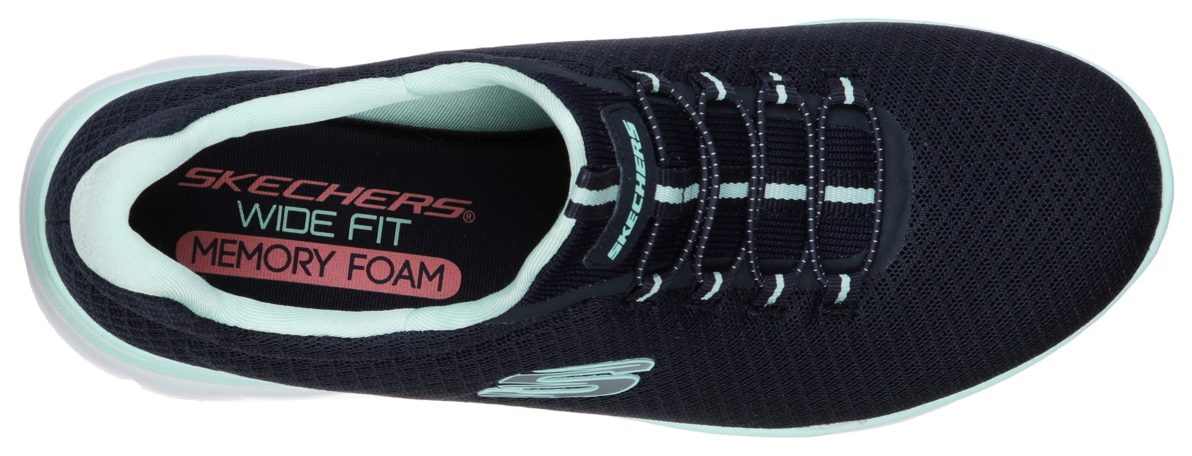 Skechers Slip-On Sneaker »SUMMITS«, Slipper, Freizeitschuh, Komfortschuh mit dezenten Kontrast-Details