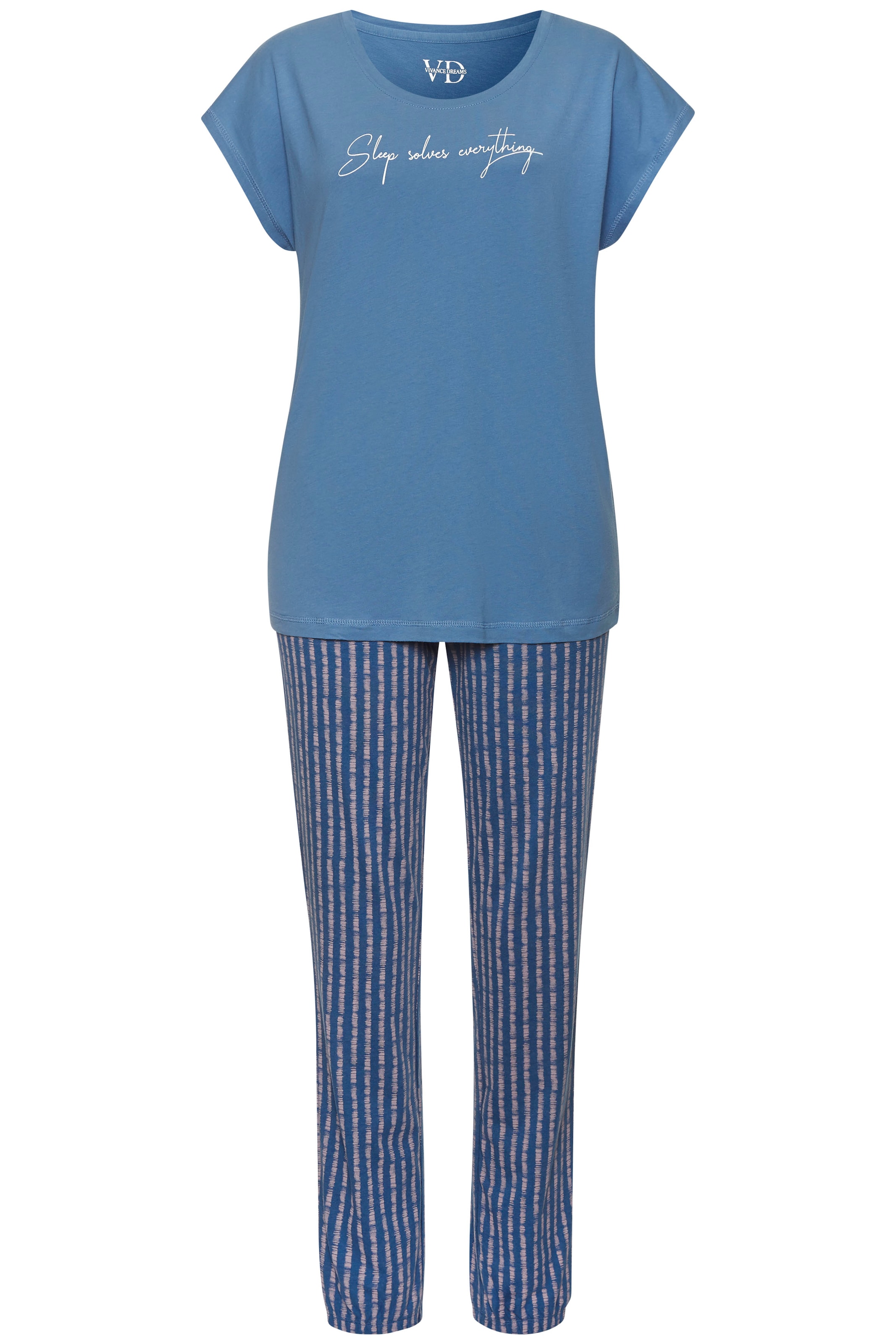Vivance Dreams Pyjama Set, 2 tlg. Mit schönem Alloverprint günstig online kaufen