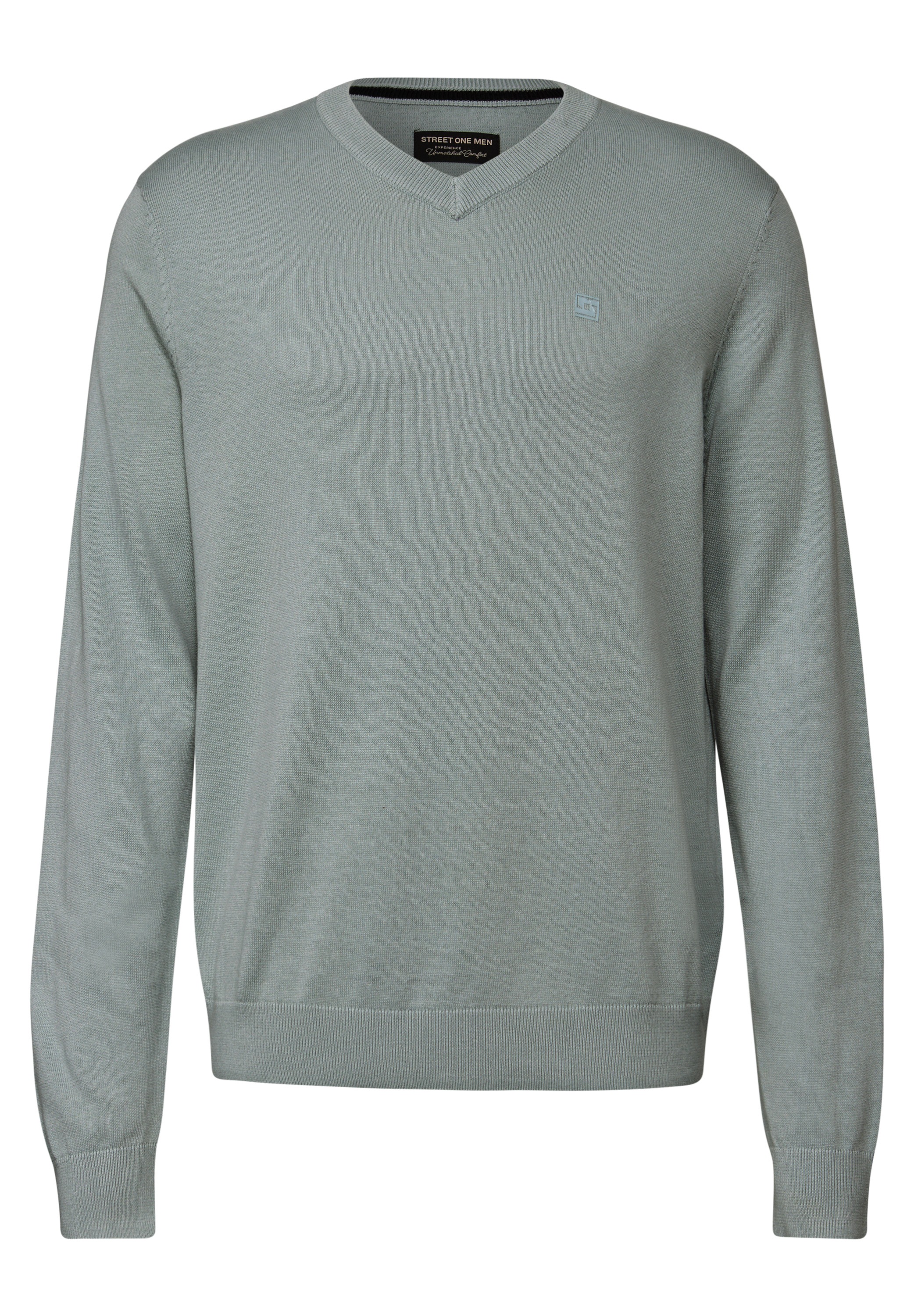 STREET ONE MEN Strickpullover, aus reiner Baumwolle