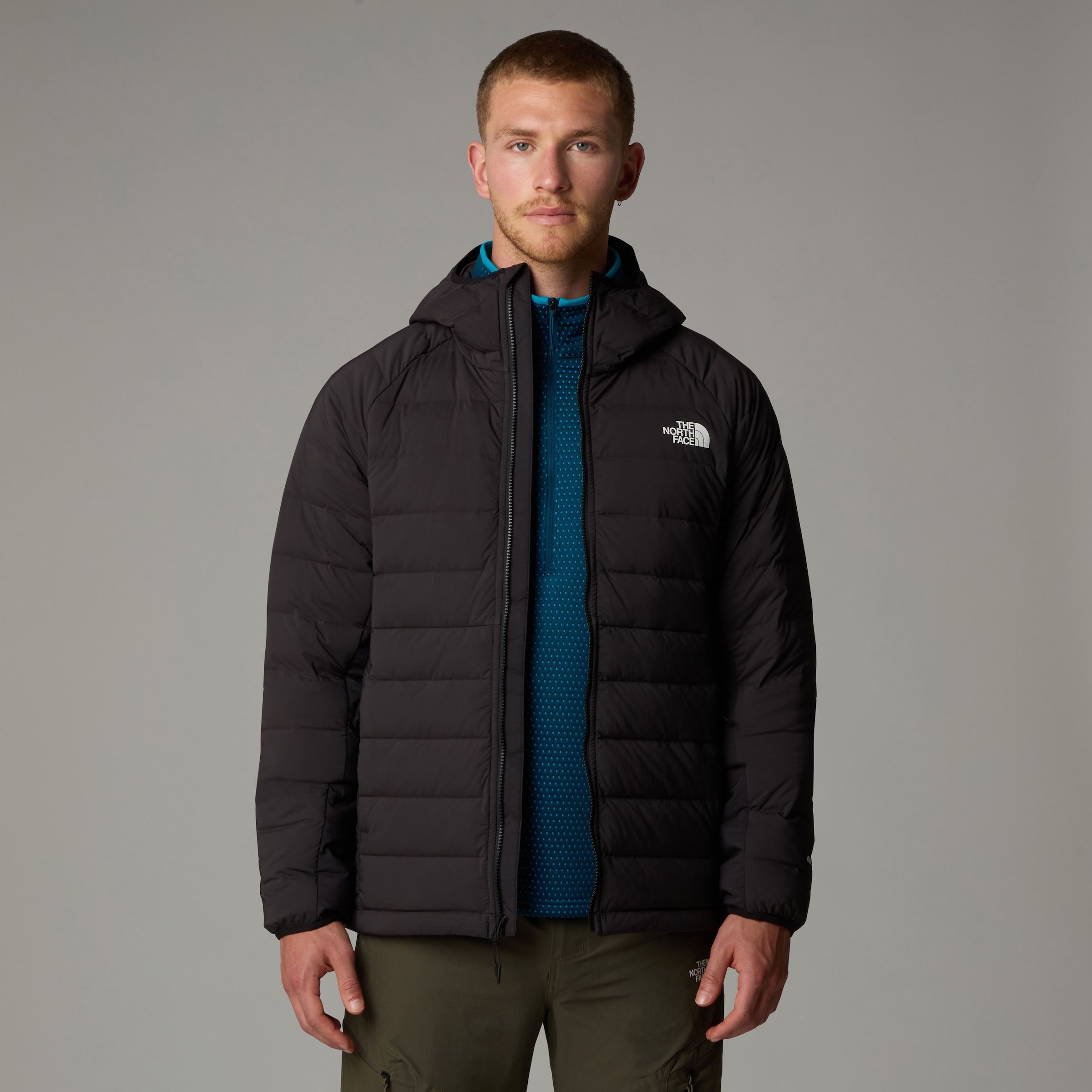 The North Face Daunenjacke »M BELLEVIEW STRETCH DOWN HOODIE«, mit Kapuze, mit Logodruck