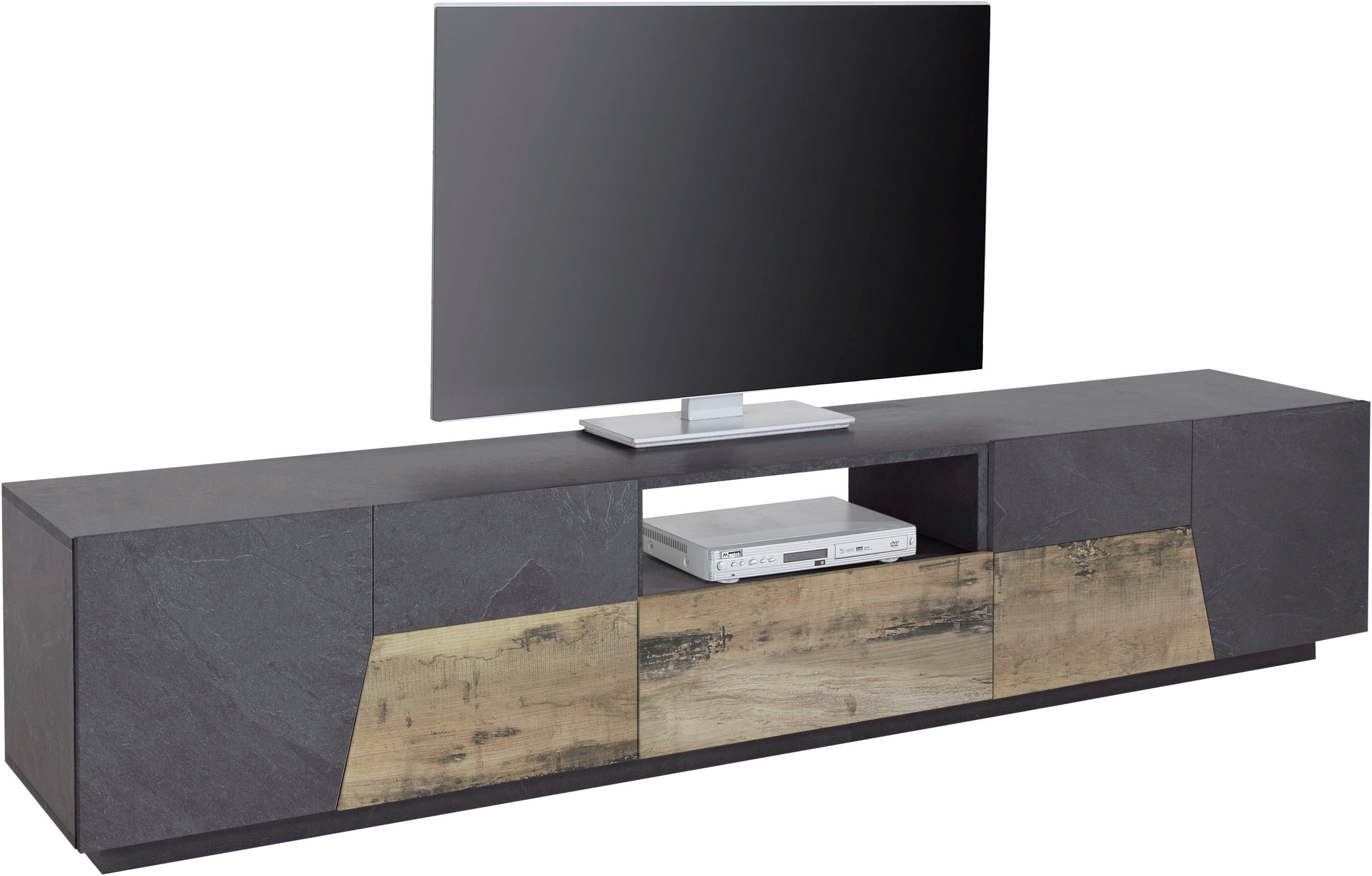 Home affaire Lowboard "ALIEN- TV-Board, mit 4 Türen, 1 Schublade und 1 offe günstig online kaufen