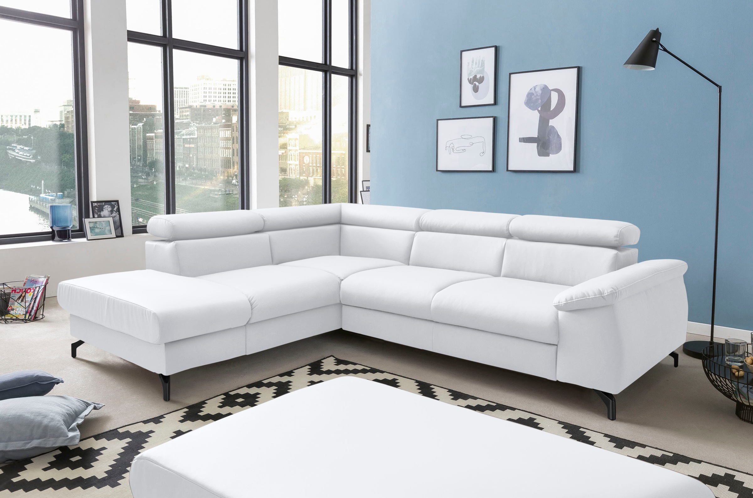 COTTA Ecksofa "Komaris L-Form", mit Kopfteilverstellung, wahlweise mit Bett günstig online kaufen
