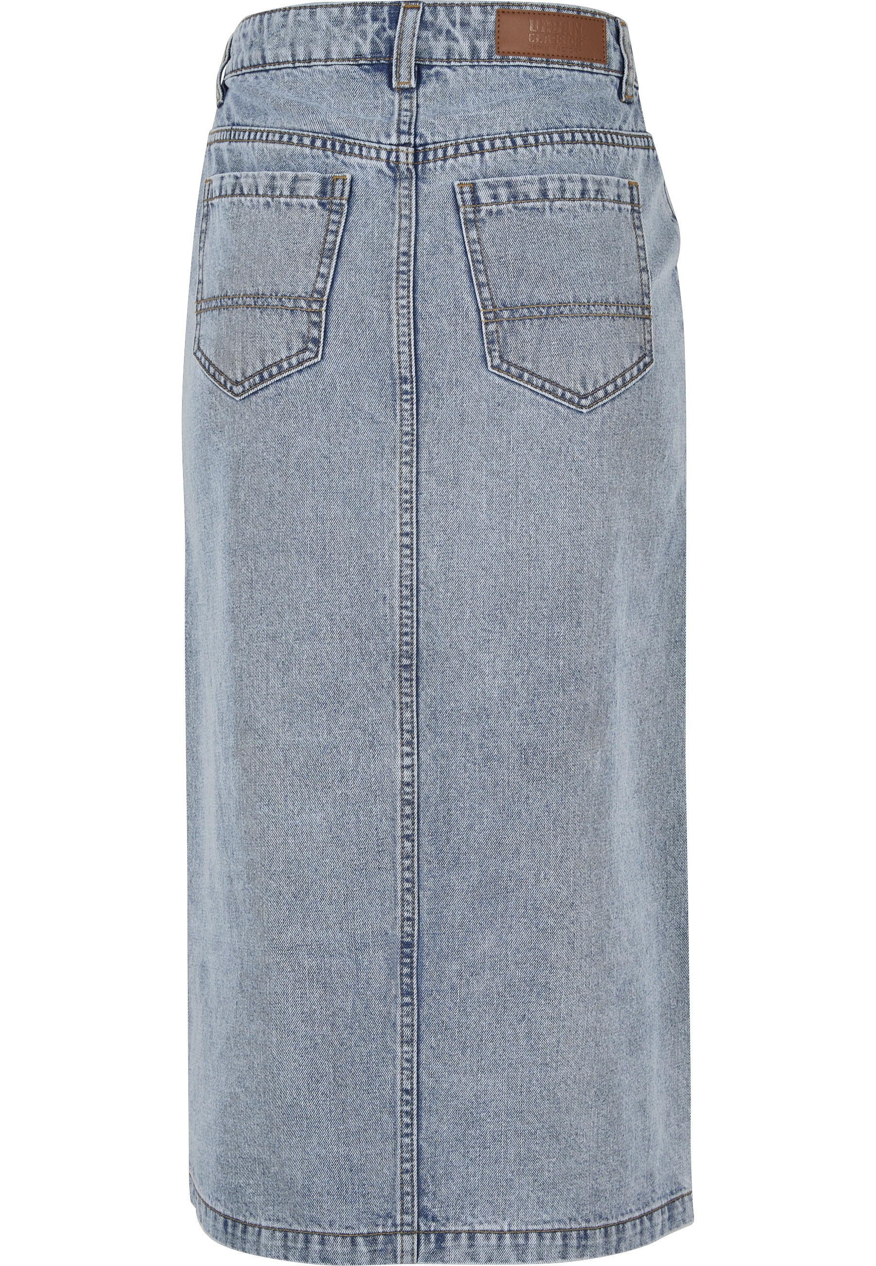 URBAN CLASSICS Jerseyrock »Urban Classics Damen Ladies Midi Denim Skirt« 1 Stk.