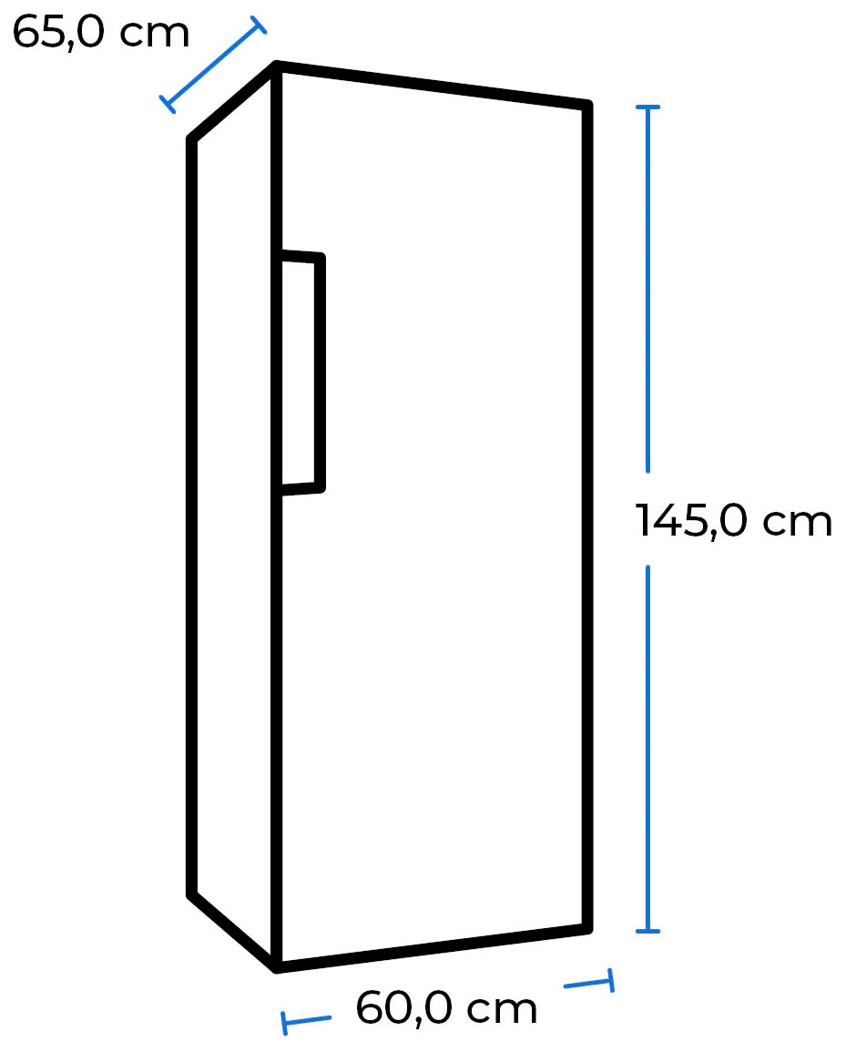 exquisit Gefrierschrank »GS22-H-280E hoch, breit weiss«, | cm BAUR cm 60 145