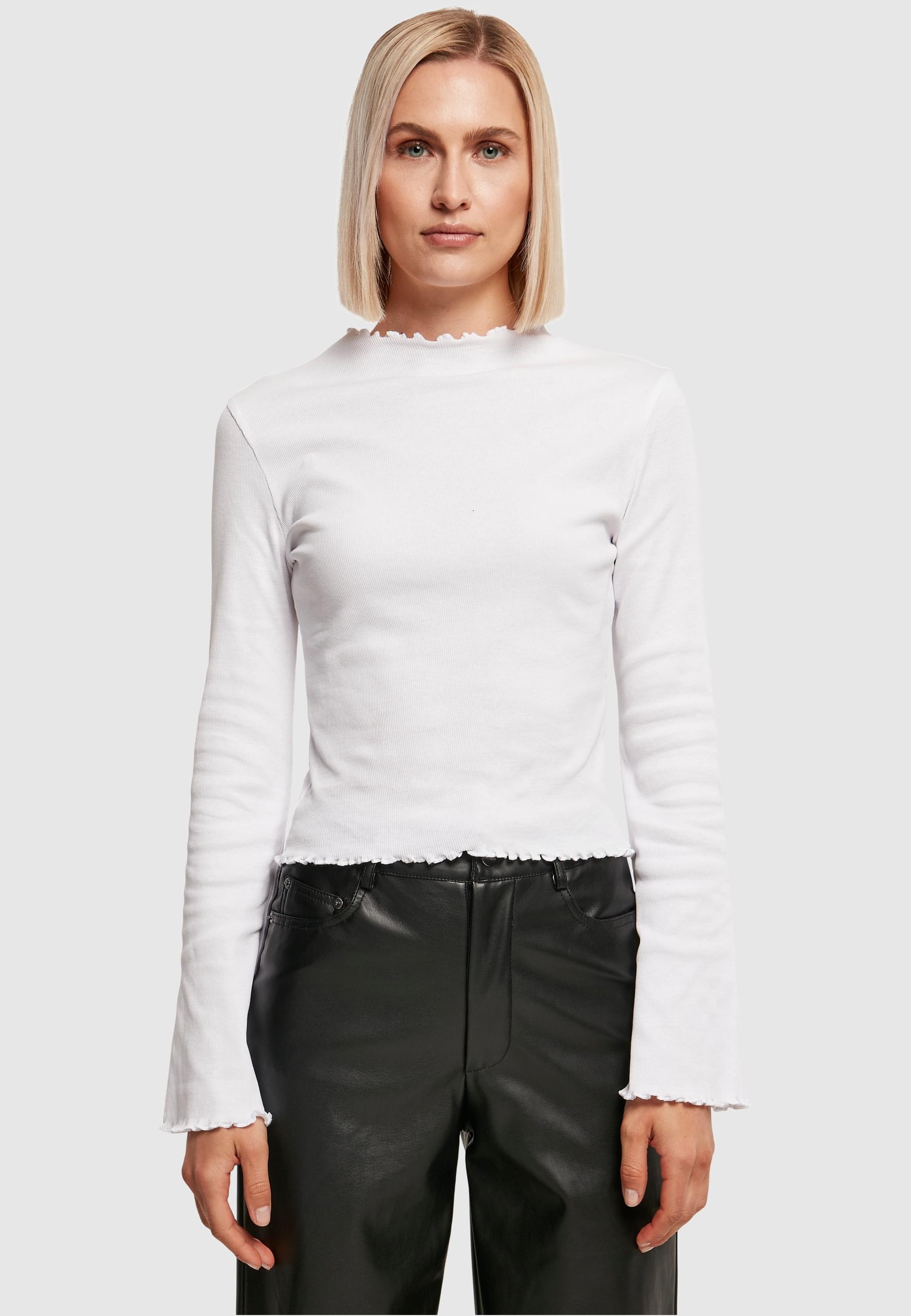 URBAN CLASSICS Langarmshirt »Urban Classics Damen Ladies Rib Turtelneck Longsleeve«, (1 tlg.)