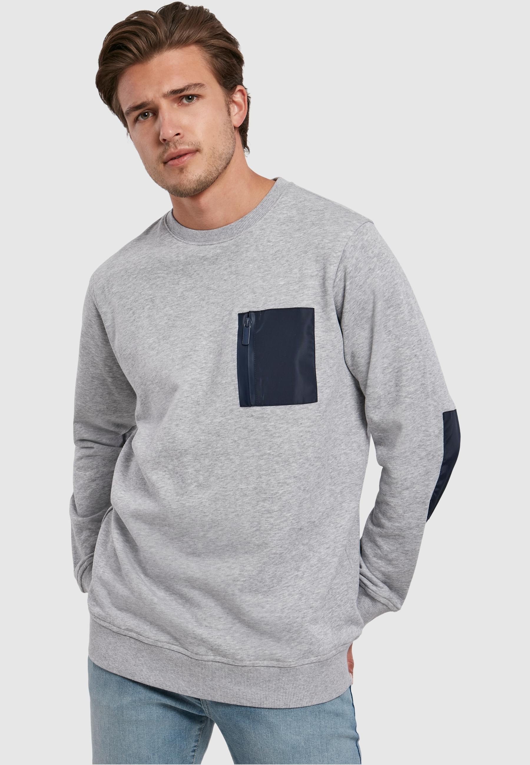URBAN CLASSICS Rundhalspullover »Urban Classics Herren Military Crew«, (1 tlg.)