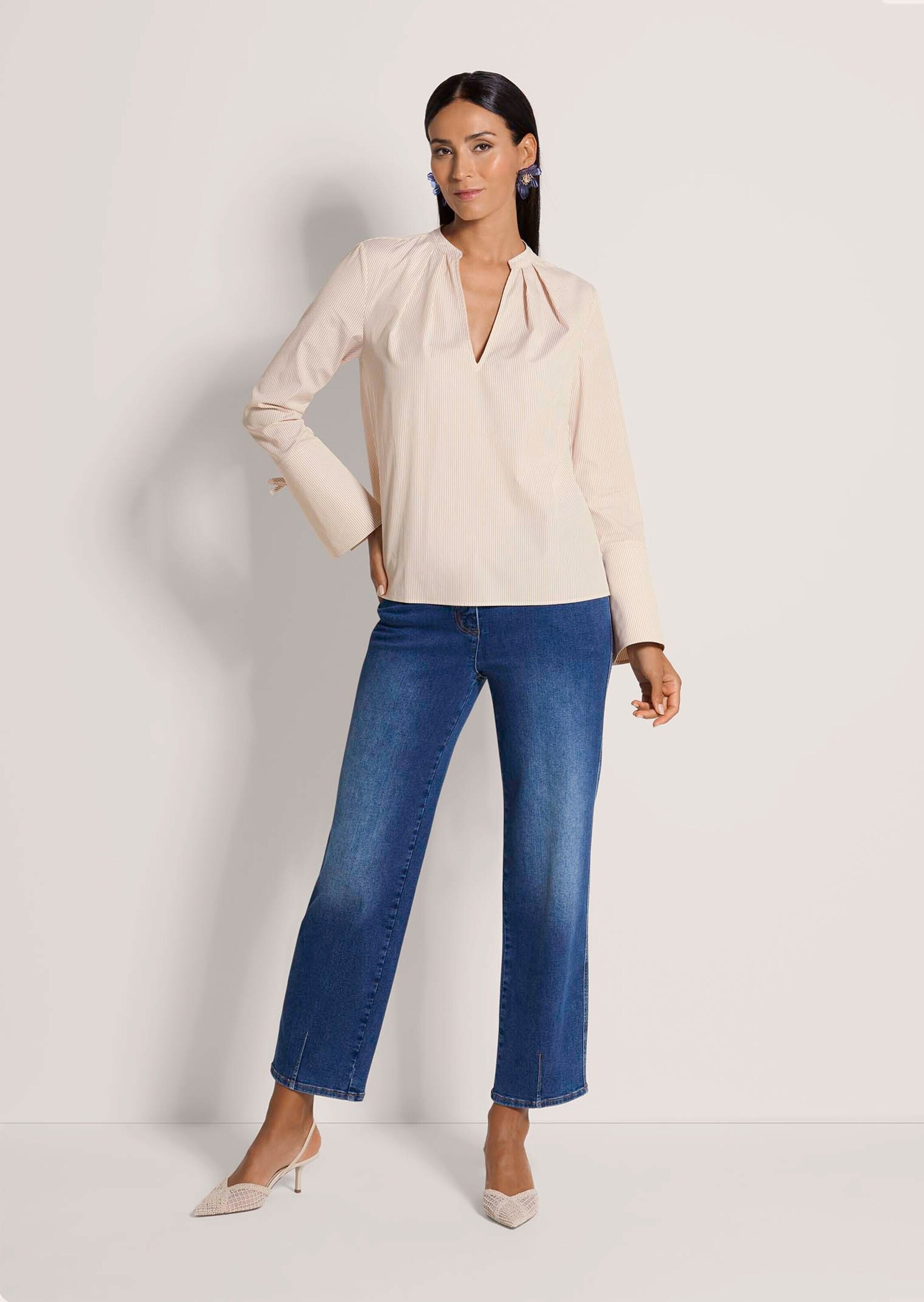 MADELEINE Langarmbluse "Streifenbluse Blusenshirt mit Streifendesign" Bluse günstig online kaufen