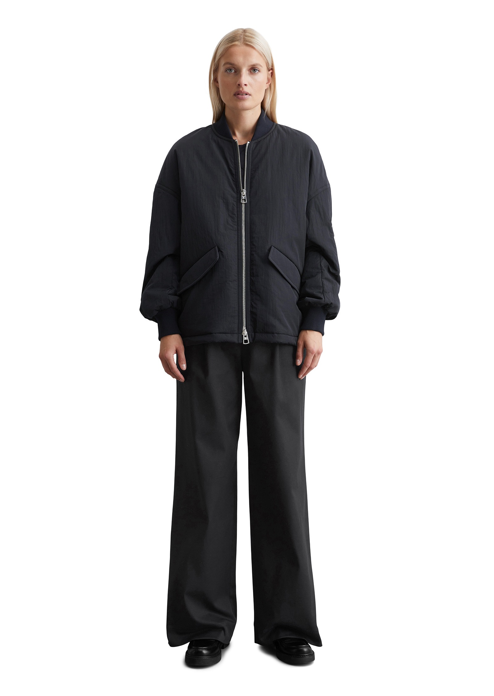 Marc O'Polo Outdoorjacke »aus Crinkle-Nylon«, ohne Kapuze