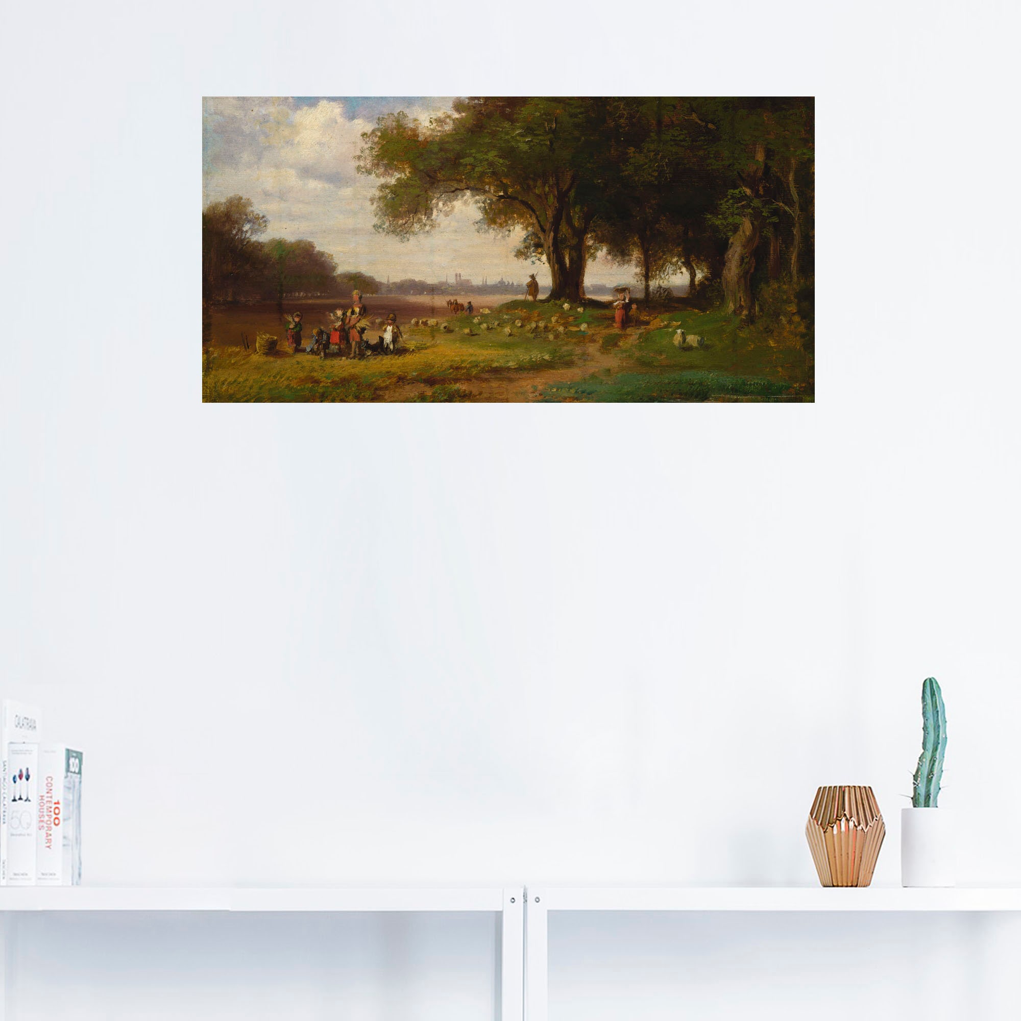 Artland Wandbild »Landschaft vor München mit Schäfer«, Europa, (1 St.), als Poster, Wandaufkleber in verschied. Größen