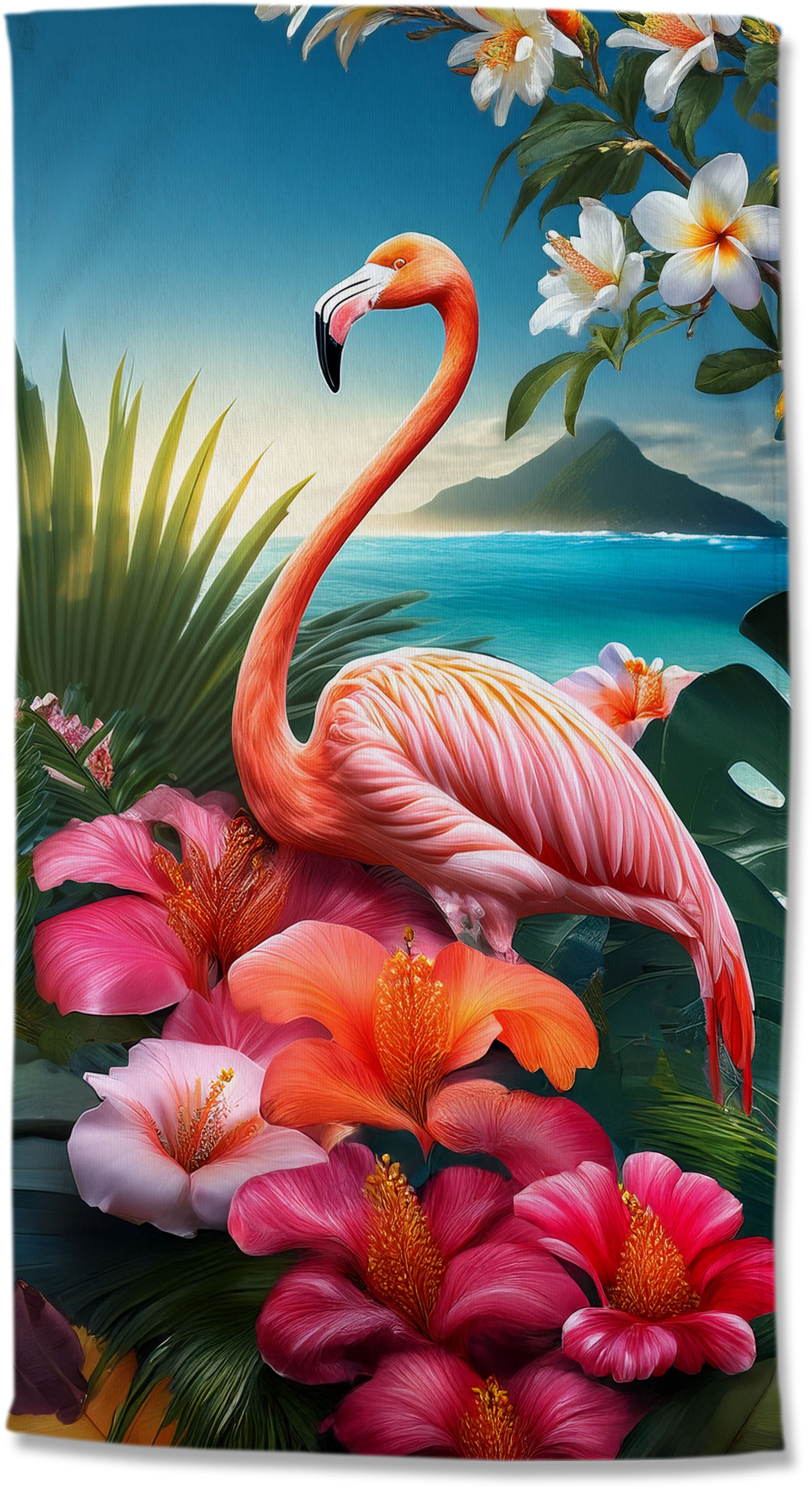 good morning Strandtuch "Jerry" Mikrofaser, Velours, Strandtuch, saugfähig, leicht, 100x180, tropisch