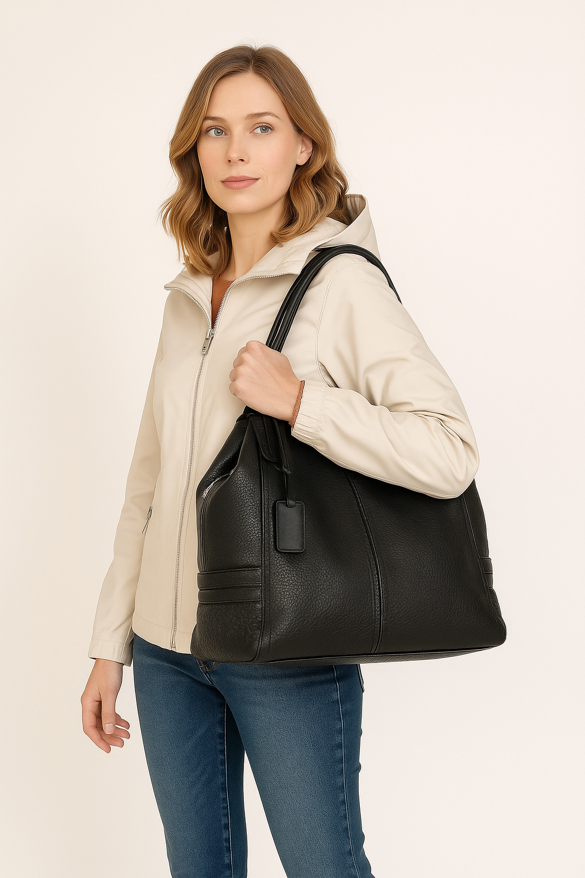 COLLEZIONE ALESSANDRO Schultertasche »Basilico«, mit viel Platz und langem Gurt