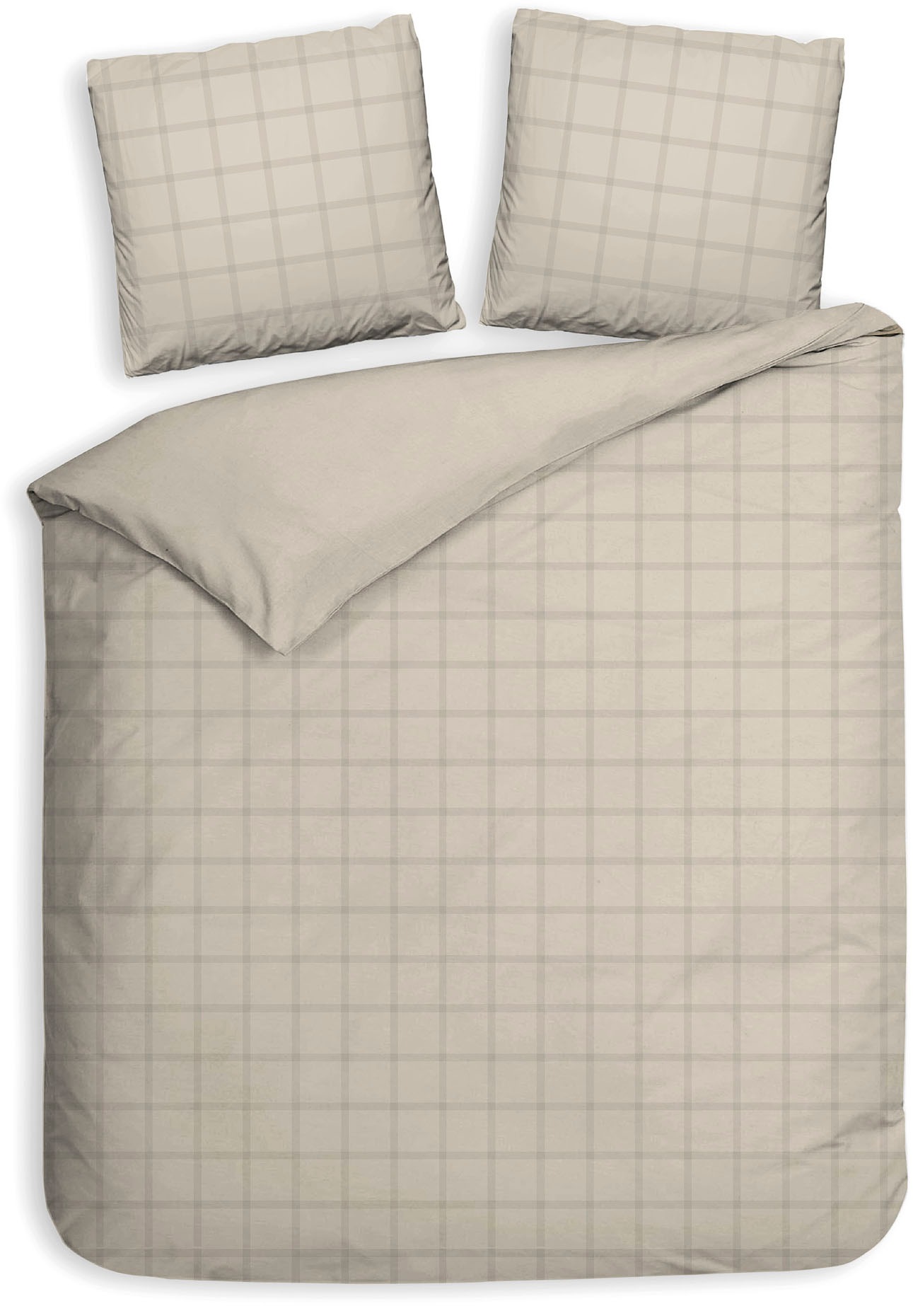 Heckett & Lane Wendebettwäsche "Diamante" 3 Stk. kariert, hochwertiges Mako günstig online kaufen