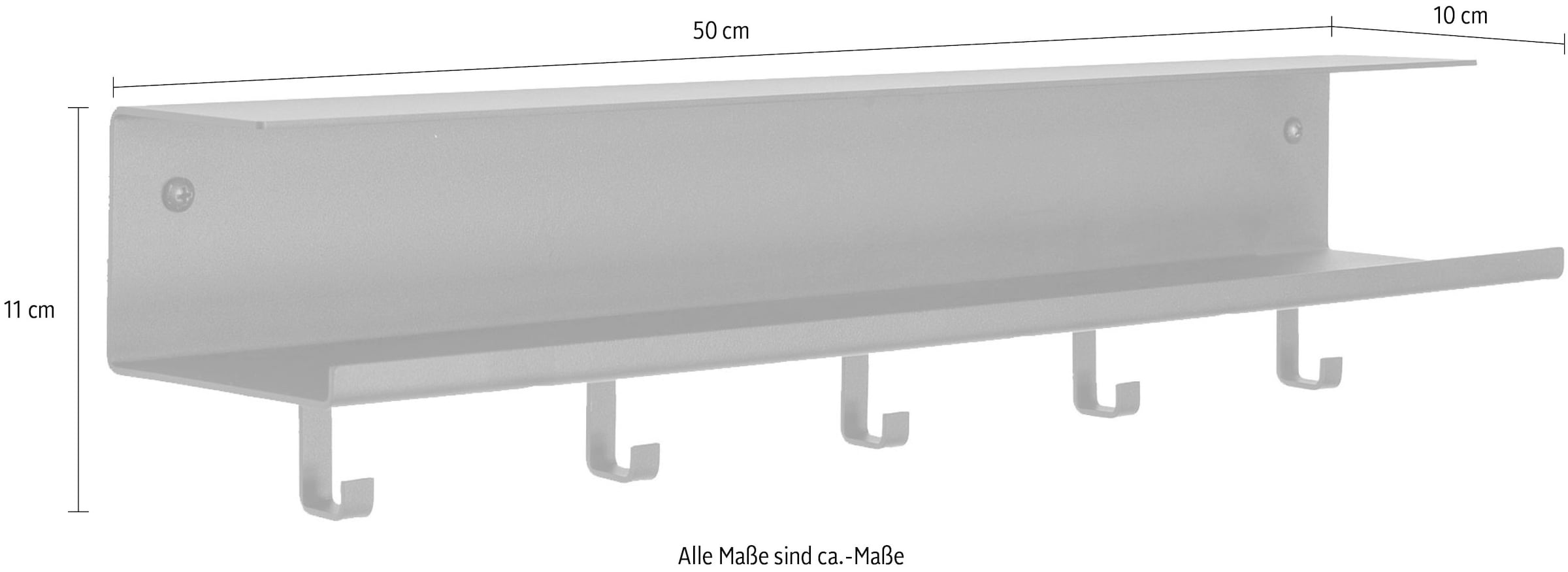 Spinder Design Garderobenhaken »EASY«, (1 St.), 2-in-1 Wandregal + Garderobe