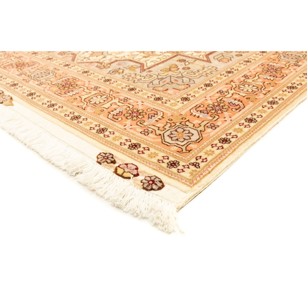 morgenland Teppich »Täbriz 50 Raj Teppich handgeknüpft beige«, rechteckig