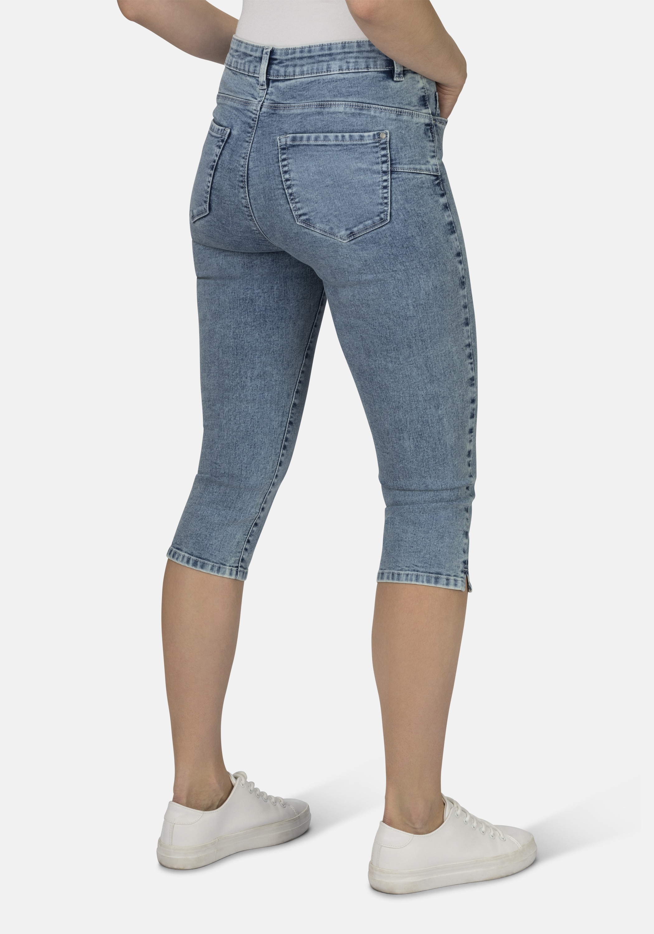 STOOKER WOMEN 7/8-Jeans "Denim Capri Skinny Fit Jeans" Skinny Fit Casual Cl günstig online kaufen