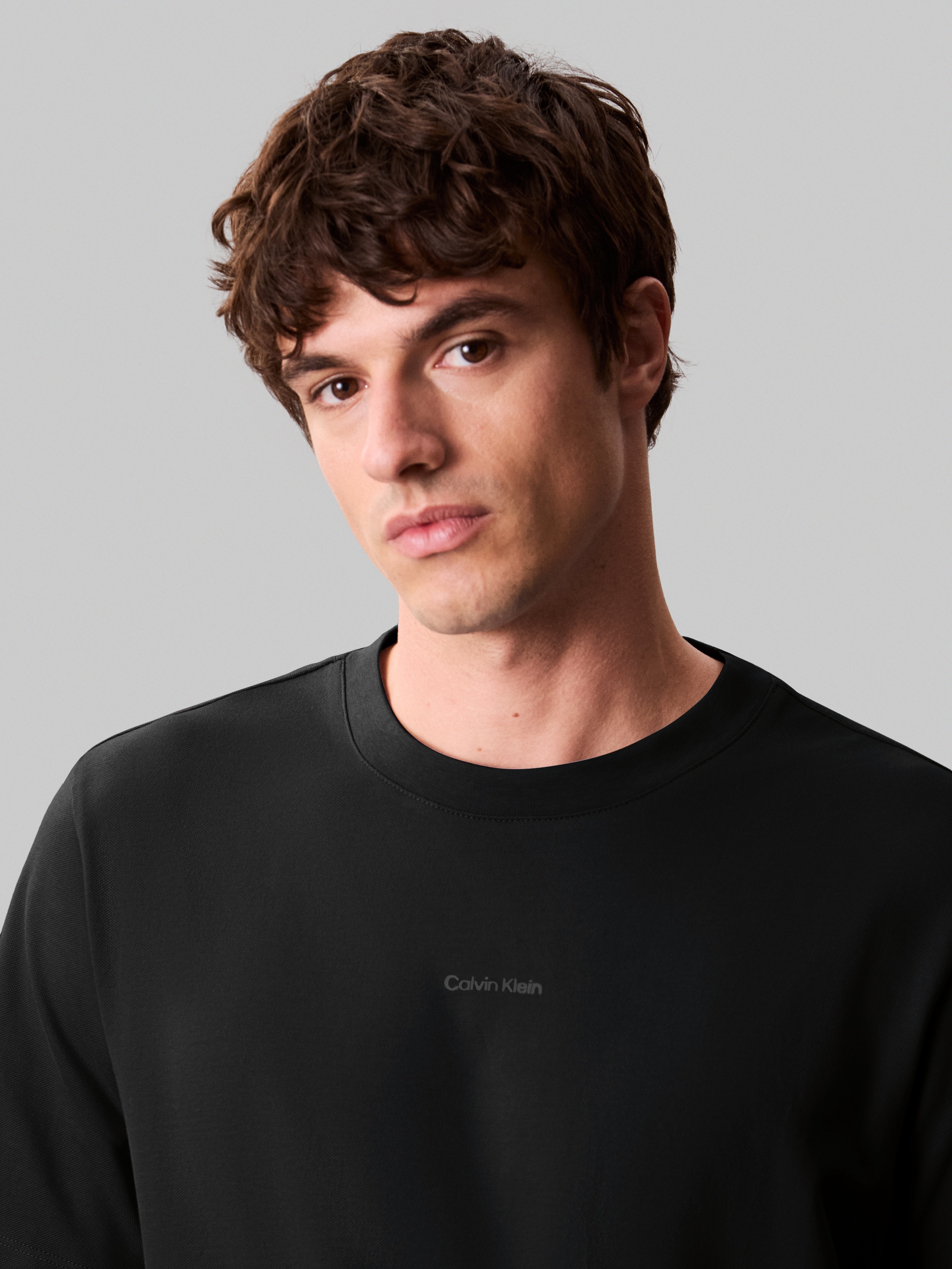 Calvin Klein T-Shirt "SS STRETCH PIQUE NANO EASY TEE", Mit Rundhalsausschni günstig online kaufen