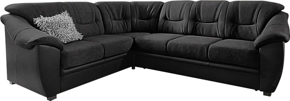 sit&more Ecksofa "Savona L-Form, B. 262 cm, Komfortsitz, Eckcouch mit Stoff- & Lederwahl" optional Schlaffunktion, Liegefl. 120x195 cm
