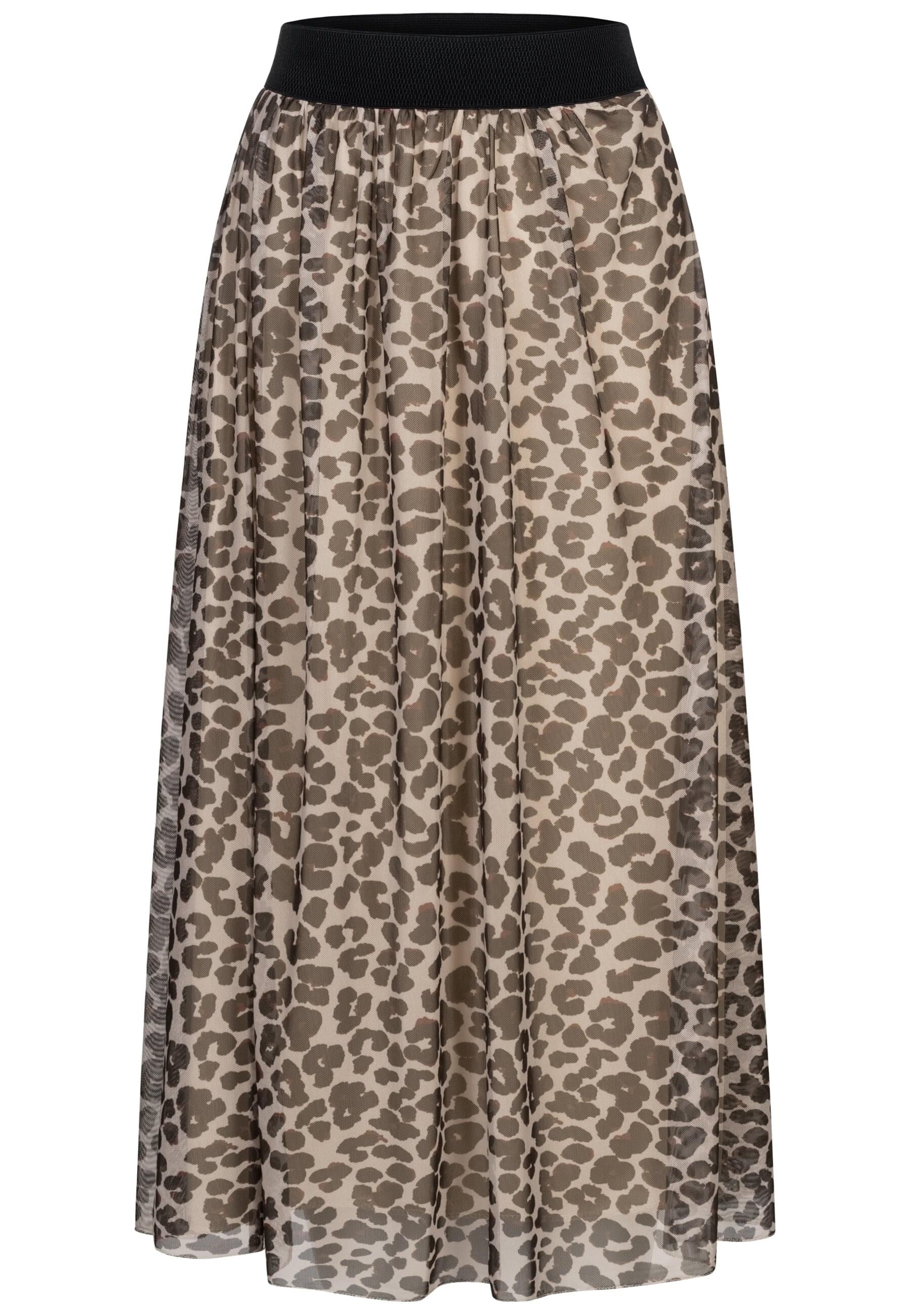 CLOUD 5IVE Sommerrock "CLOUD 5IVE Longform Rock mit Leoprint und Gummiband" günstig online kaufen