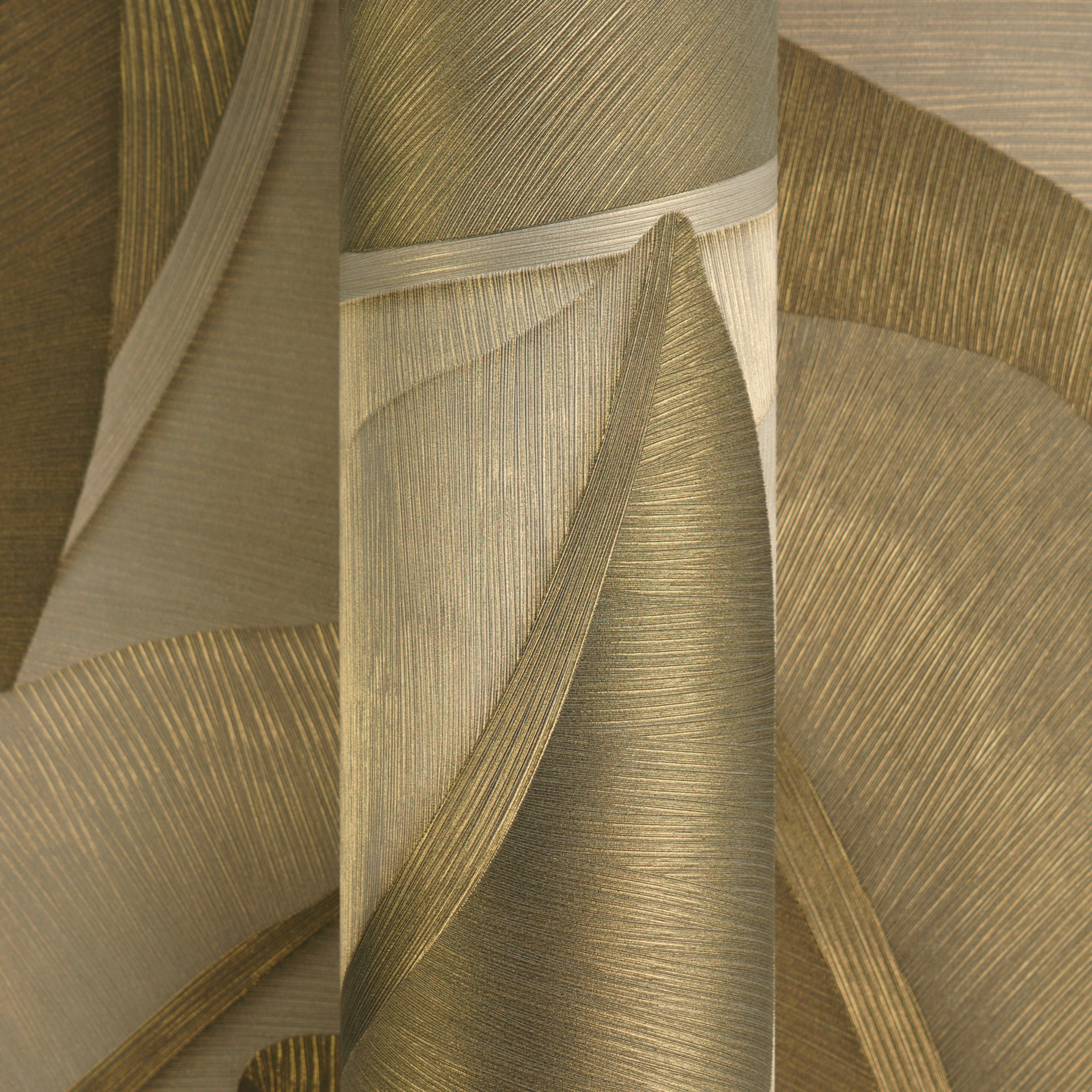 living walls Vliestapete »Vibes & Styles Isabelle – Golden Canopy Vliestapete« glänzend leicht strukturiert Großflächiges Blattdesign mit feiner Struktur und Glanzeffekt