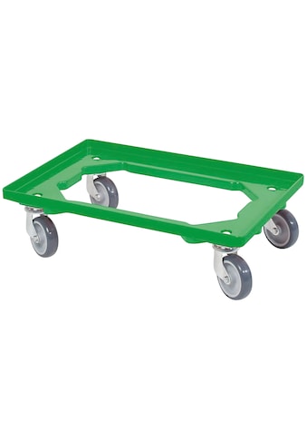 Transportroller, (4 St.), BxT: 60x40 cm, grün 4 Lenkrollen, graue Gummiräder kaufen