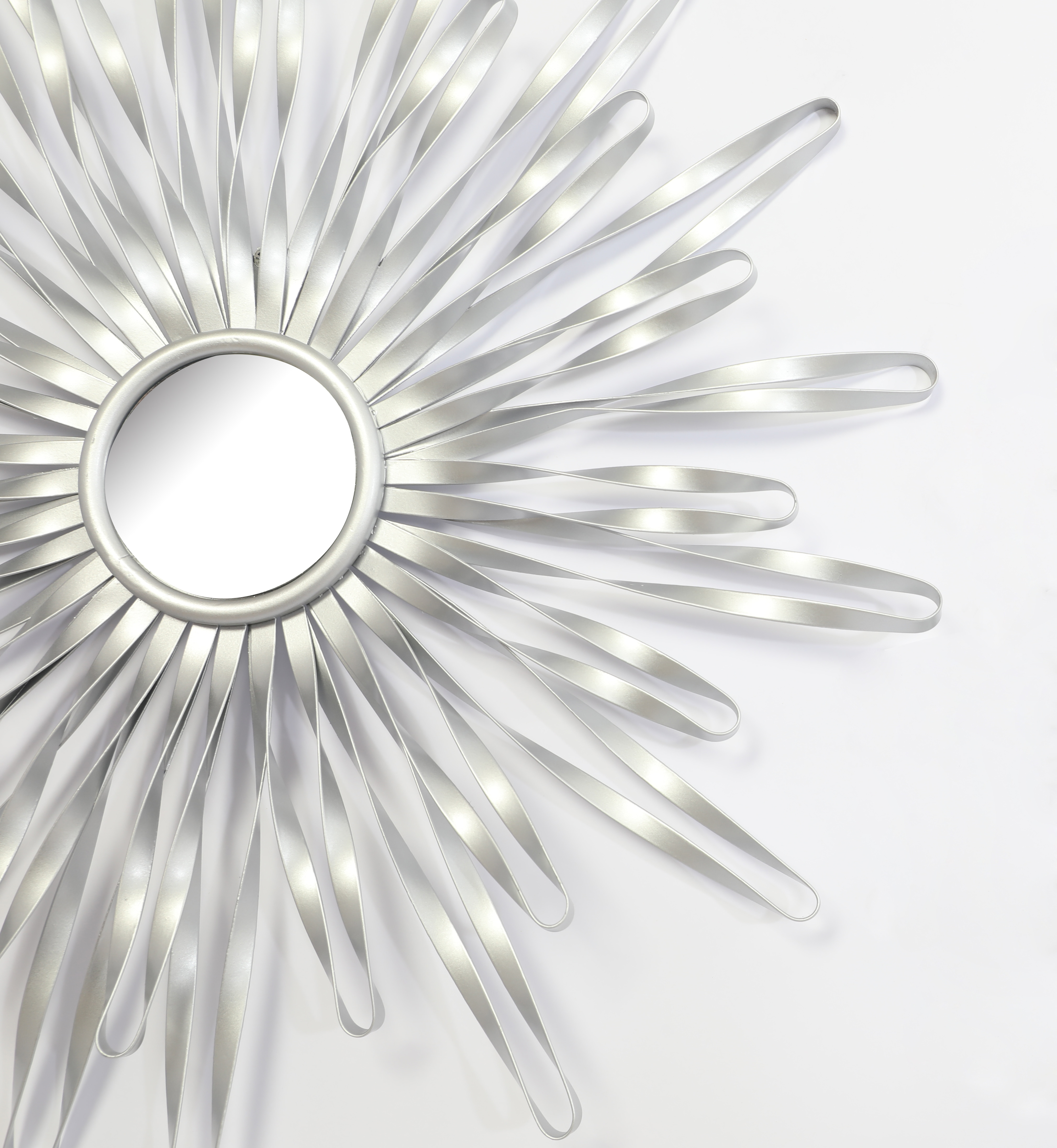 OTTO home Wanddekoobjekt "Sonne, im 2er Set: 35 und 46cm" Wanddekoration aus Metall mit kleinem Spiegel in der Mitte