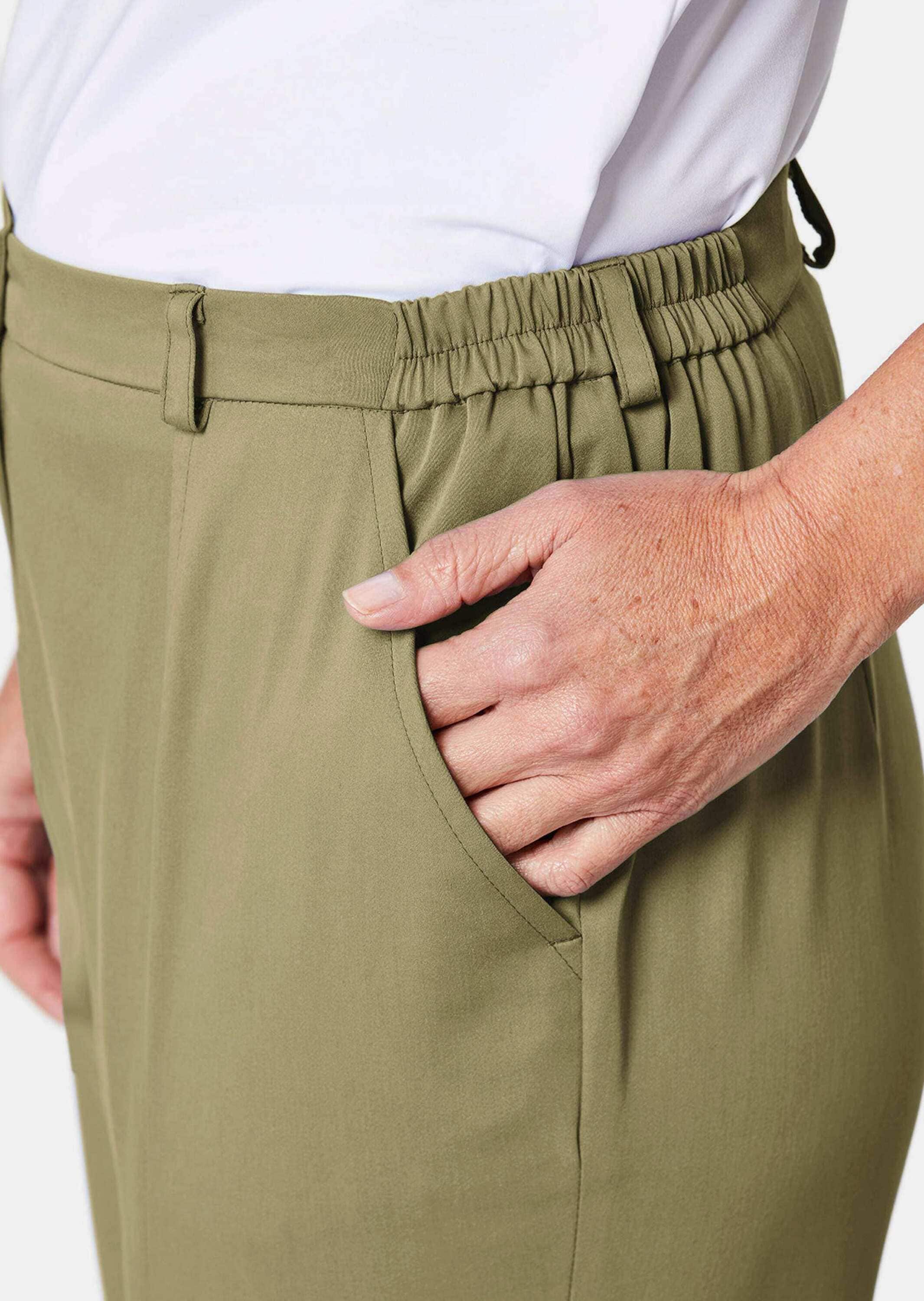 GOLDNER Stoffhose »Satinhose Anna Sportive Hose Anna aus trageangenehmen Satin«