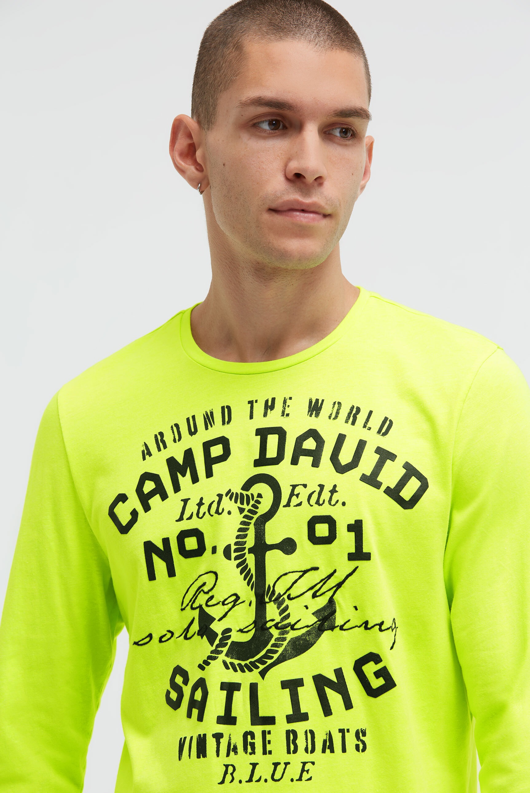 CAMP DAVID Rundhalsshirt aus Baumwolle