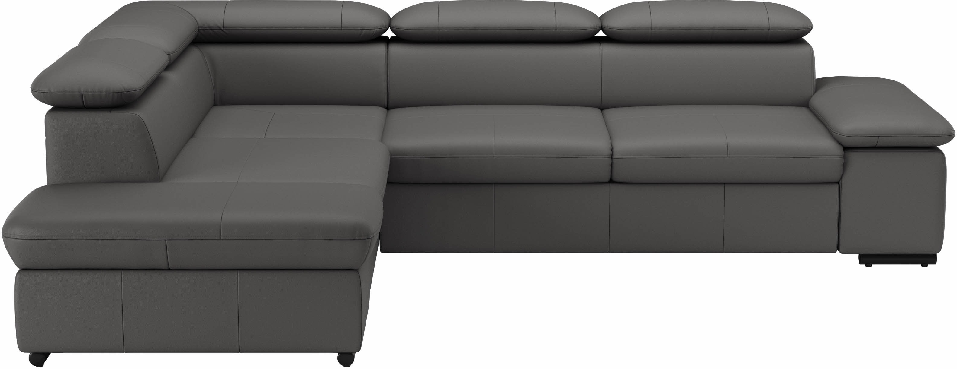 sit&more Ecksofa "Alcudia L-Form, B: 272 cm, Arm- und Kopfteilverstellung, Eckcouch" optional Schlaffunktion, Komfortsitz