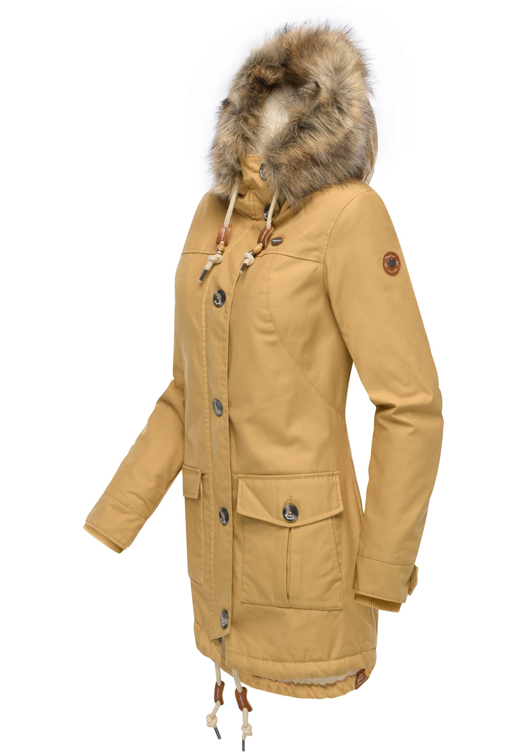 Ragwear Outdoorjacke »Jane YOUMODO«, mit Kapuze, Leicht gefütterte Winterjacke mit Kapuze