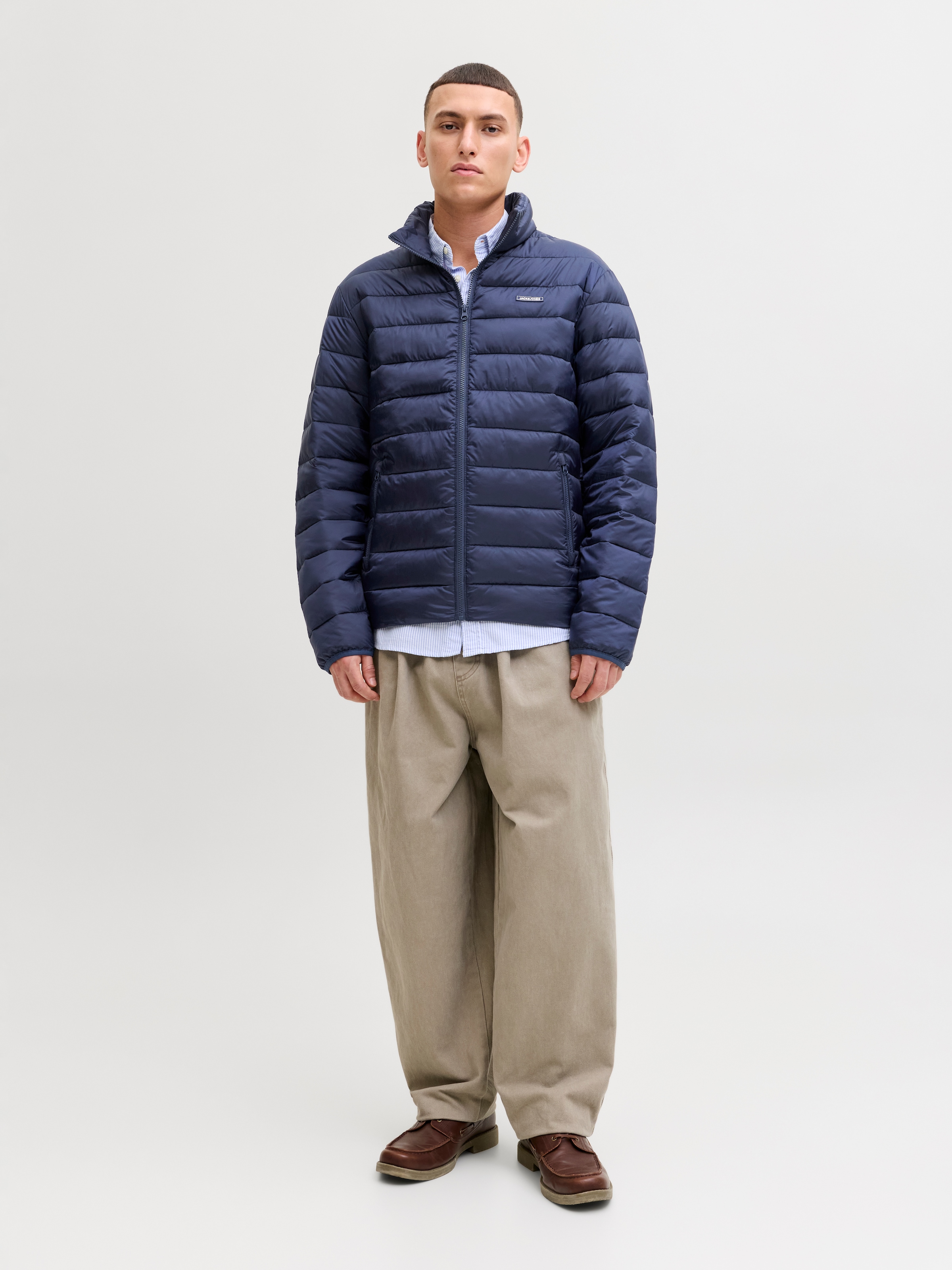 Jack & Jones Steppjacke »JJLOUIS LIGHT PUFFER COLLAR« ohne Kapuze