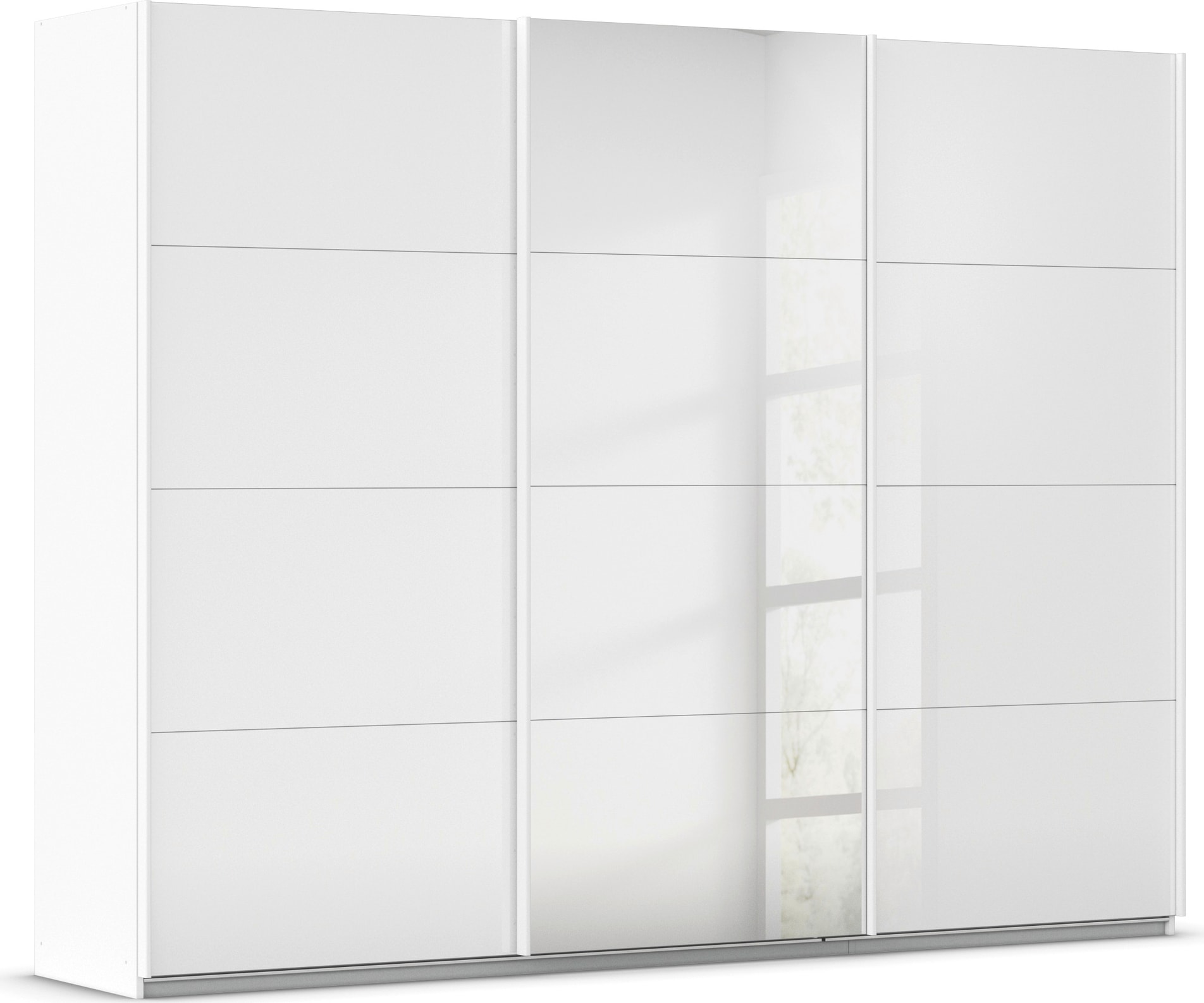 Schwebetürenschrank OTTO HOME, B:271cm H:210cm T:62cm, weiß, Holzwerkstoff, Schränke, "Kleiderschrank Kleiderschränke Schrank Garderobe AGORDO mit