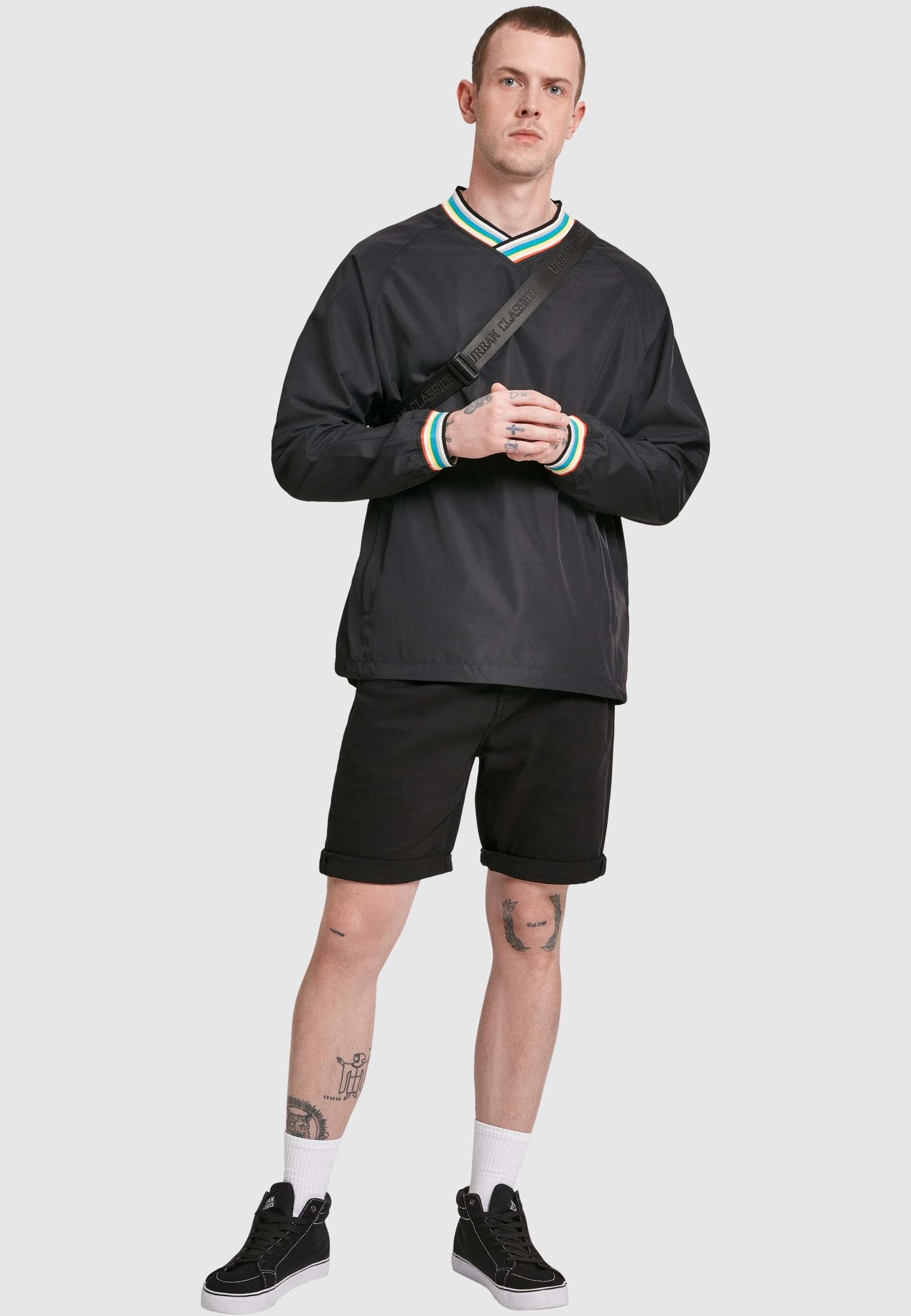 URBAN CLASSICS Rundhalspullover »Urban Classics Herren Warm Up Pull Over«, (1 tlg.)