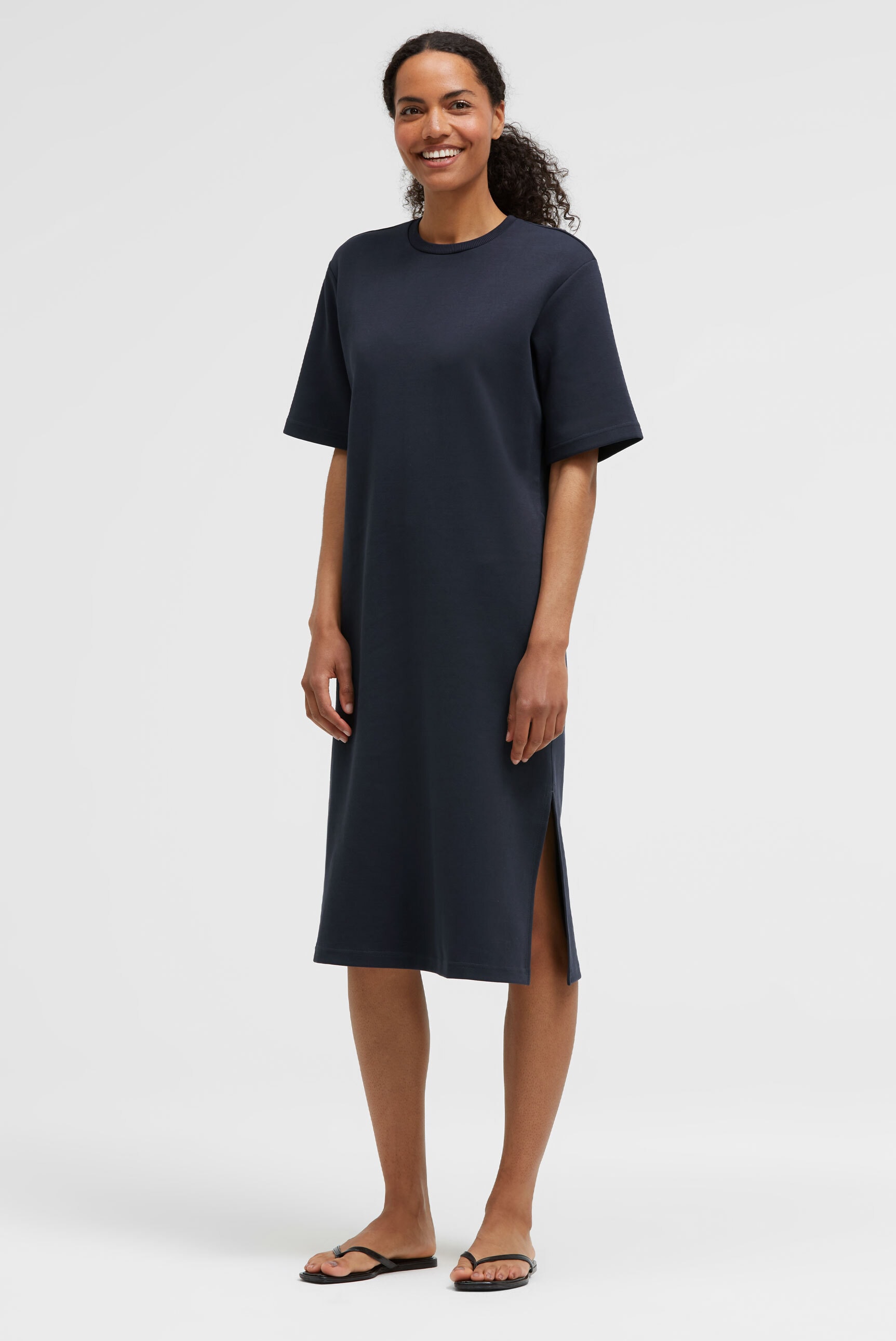 SENSES.THE LABEL Sommerkleid Ohne Taschen mit Seitenschlitze