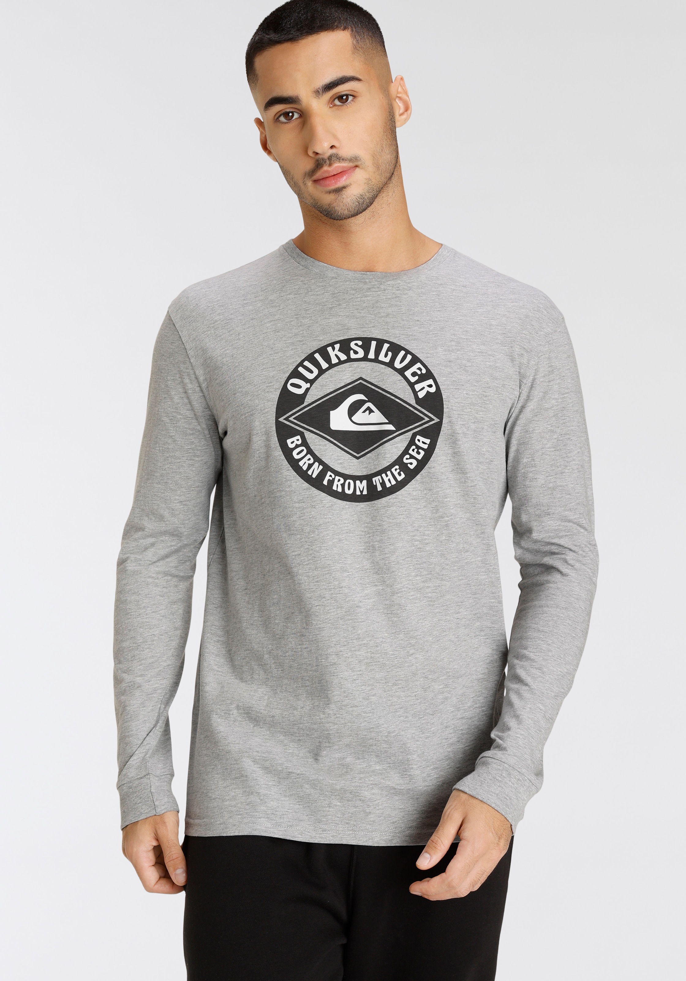 Quiksilver Langarmshirt "Herren Doppelpack mit Logodruck" günstig online kaufen