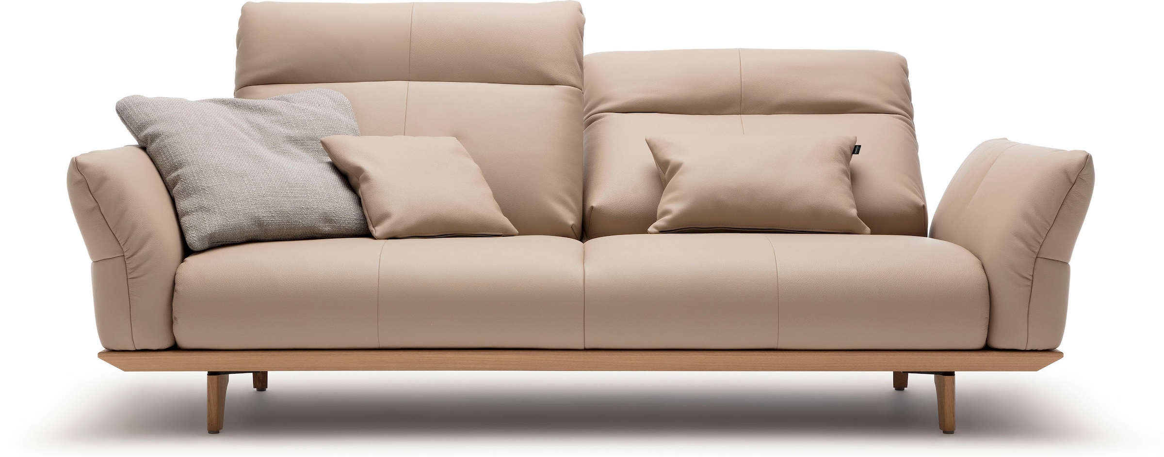 Creation BY ROLF BENZ 3-Sitzer "CR.460, Designsofa mit verstellbarer Rückenlehne, extra bequem," Sockel in Eiche, Füße Eiche natur, Breite 208 cm