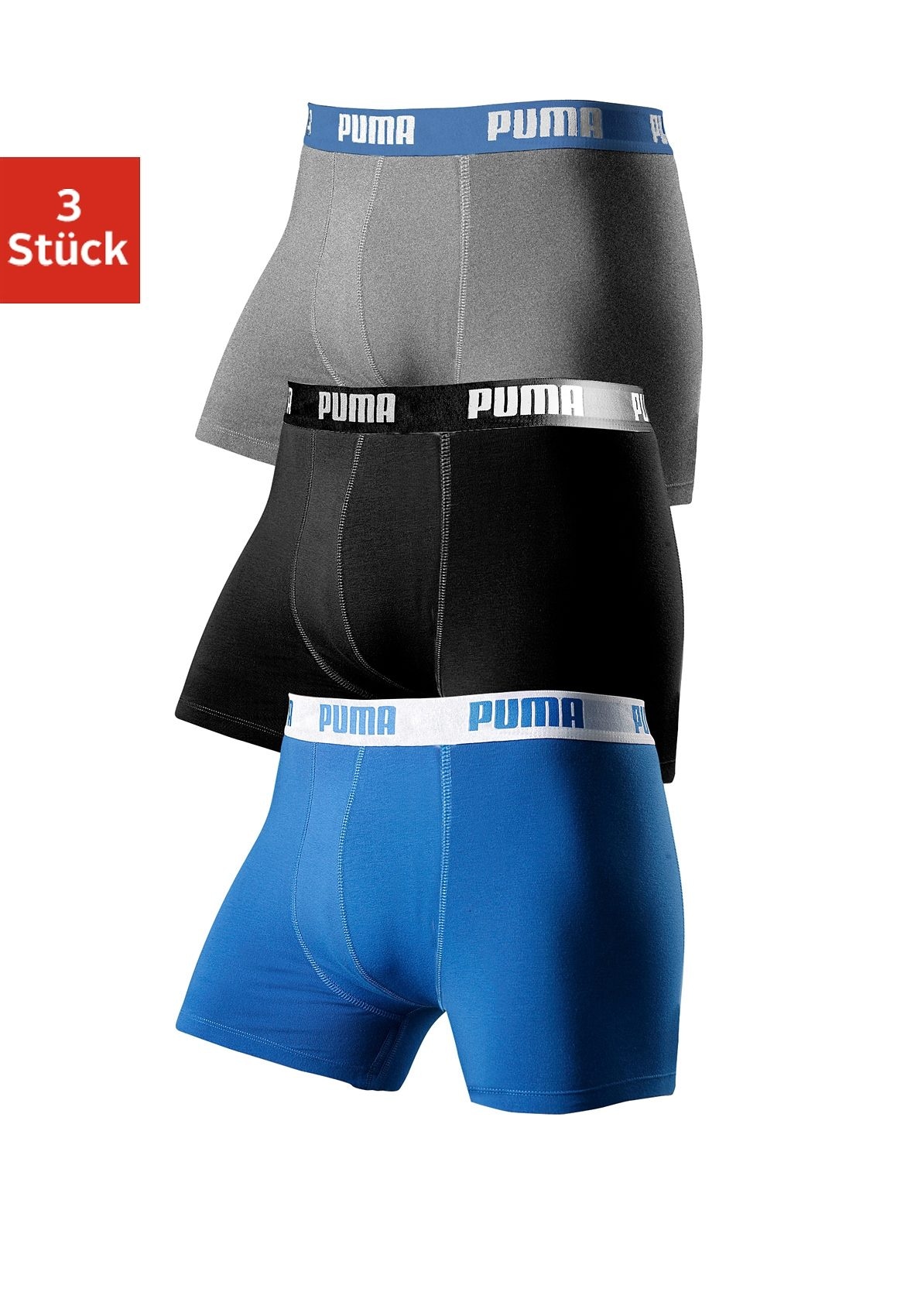 PUMA Boxer, (Packung, 3er-Pack), mit Marken-Logo im Bund günstig online kaufen