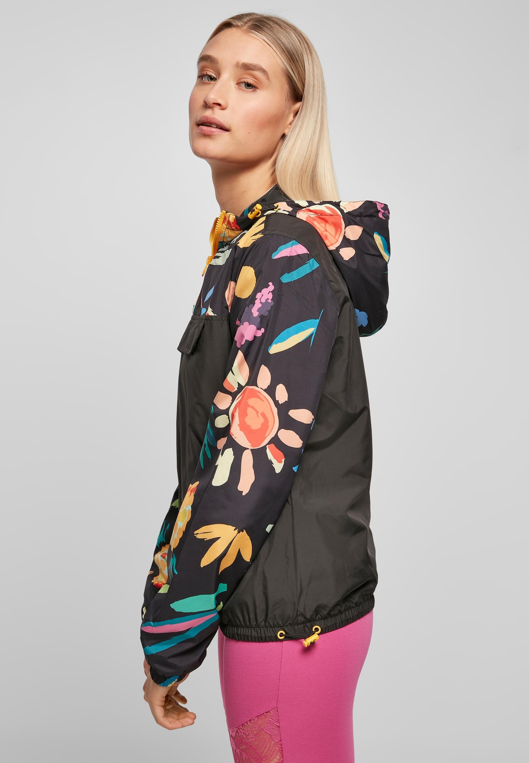 URBAN CLASSICS Allwetterjacke »Urban Classics Damen Ladies Mixed Pull Over Jacket«, (1 St.), mit Kapuze