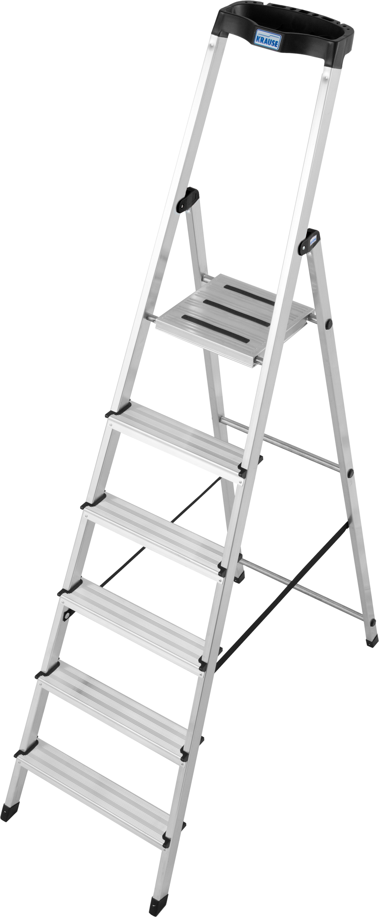 KRAUSE Stehleiter "Safety" Aluminium, 1x6 Stufen, Arbeitshöhe ca. 325 cm günstig online kaufen