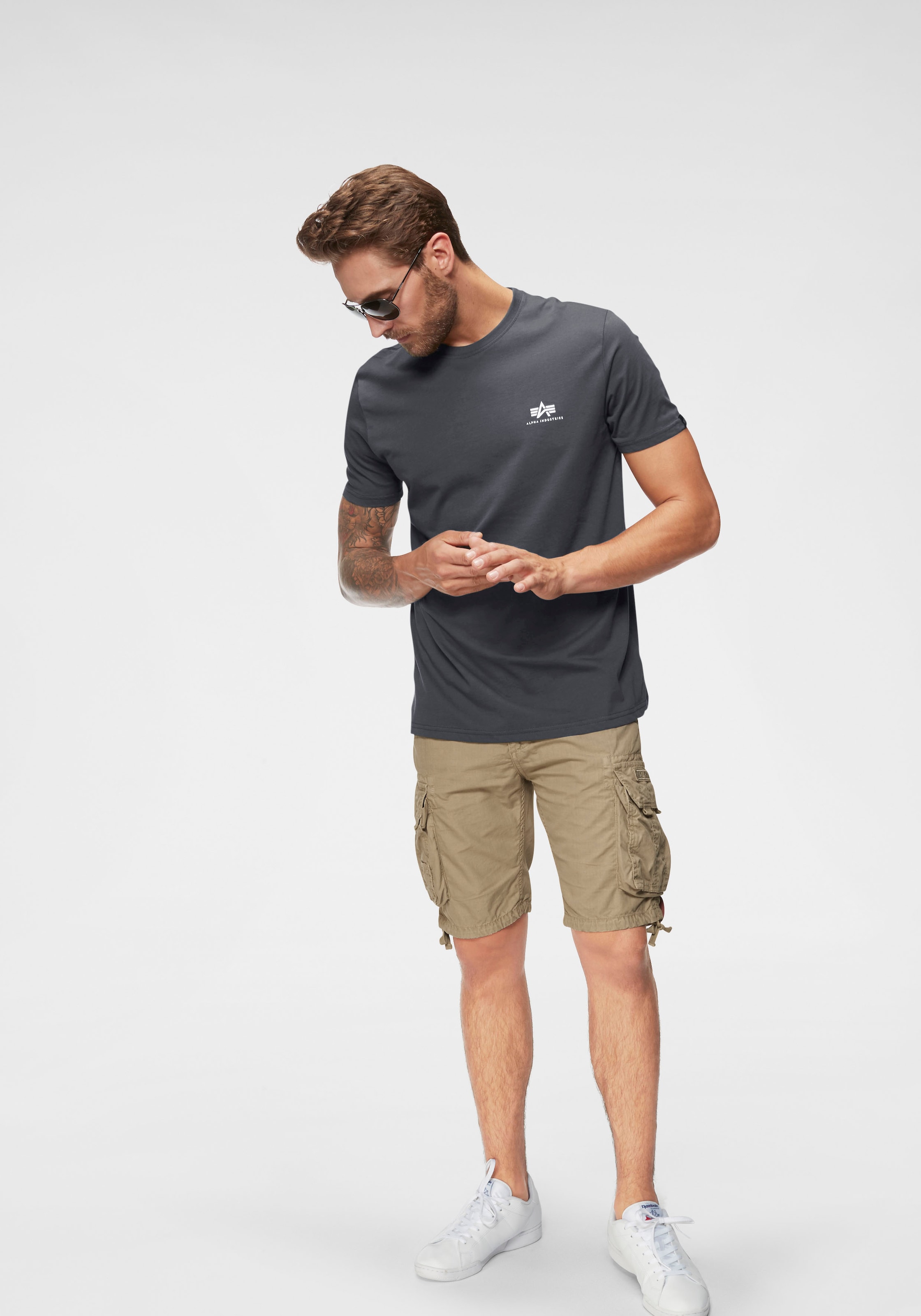 Alpha Industries Rundhalsshirt »BASIC T SMALL LOGO«