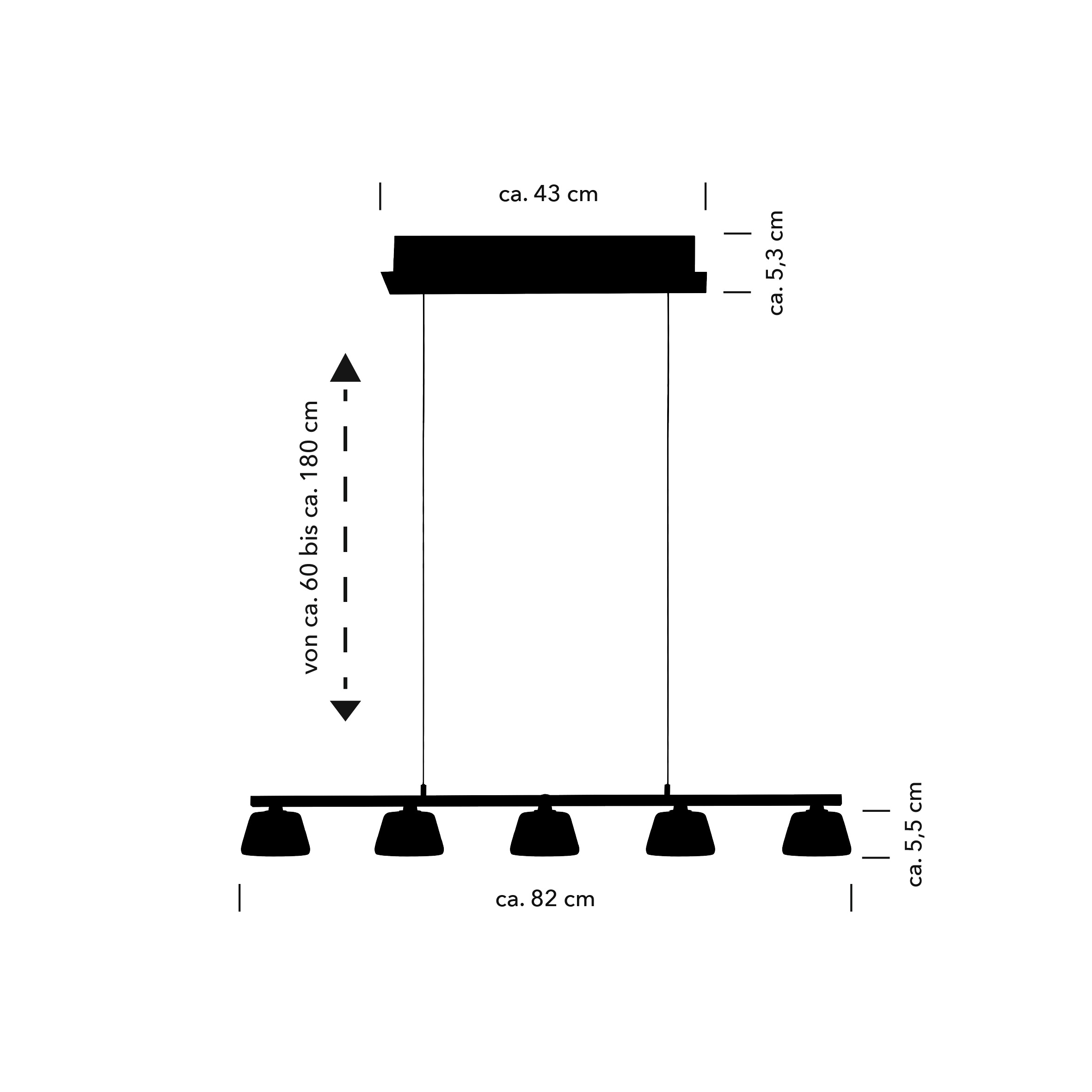 HELL höllisch gutes Licht LED Pendelleuchte »JANE« LED-Modul 1 Stk. Extra-Warmweiß Tastdimmer, Dim to warm, Stufenlos höhenverstellbar