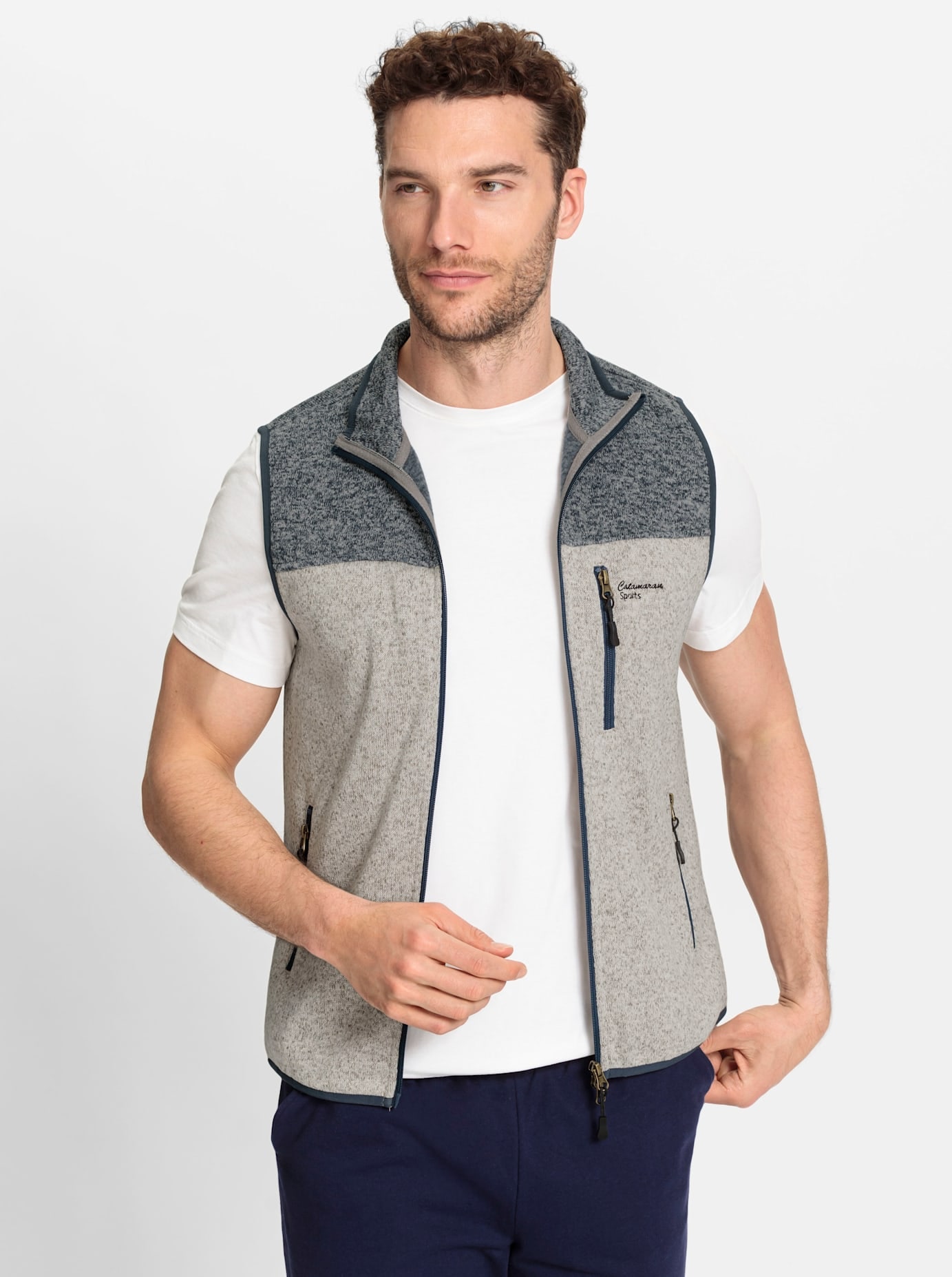 Catamaran Strickfleecejacke, ohne Kapuze günstig online kaufen