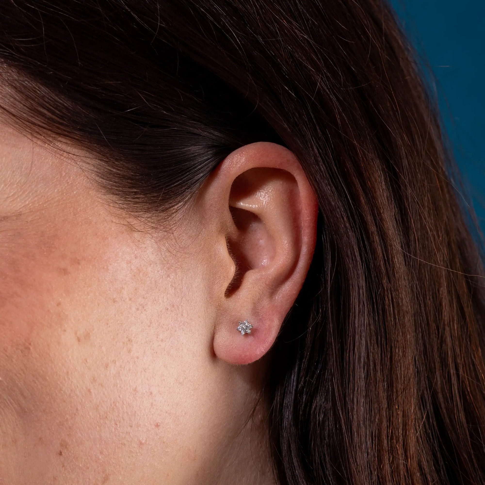 LYOMI Paar Ohrstecker »585/- Gelbgold 14 synth. Diam. 0,15ct.«