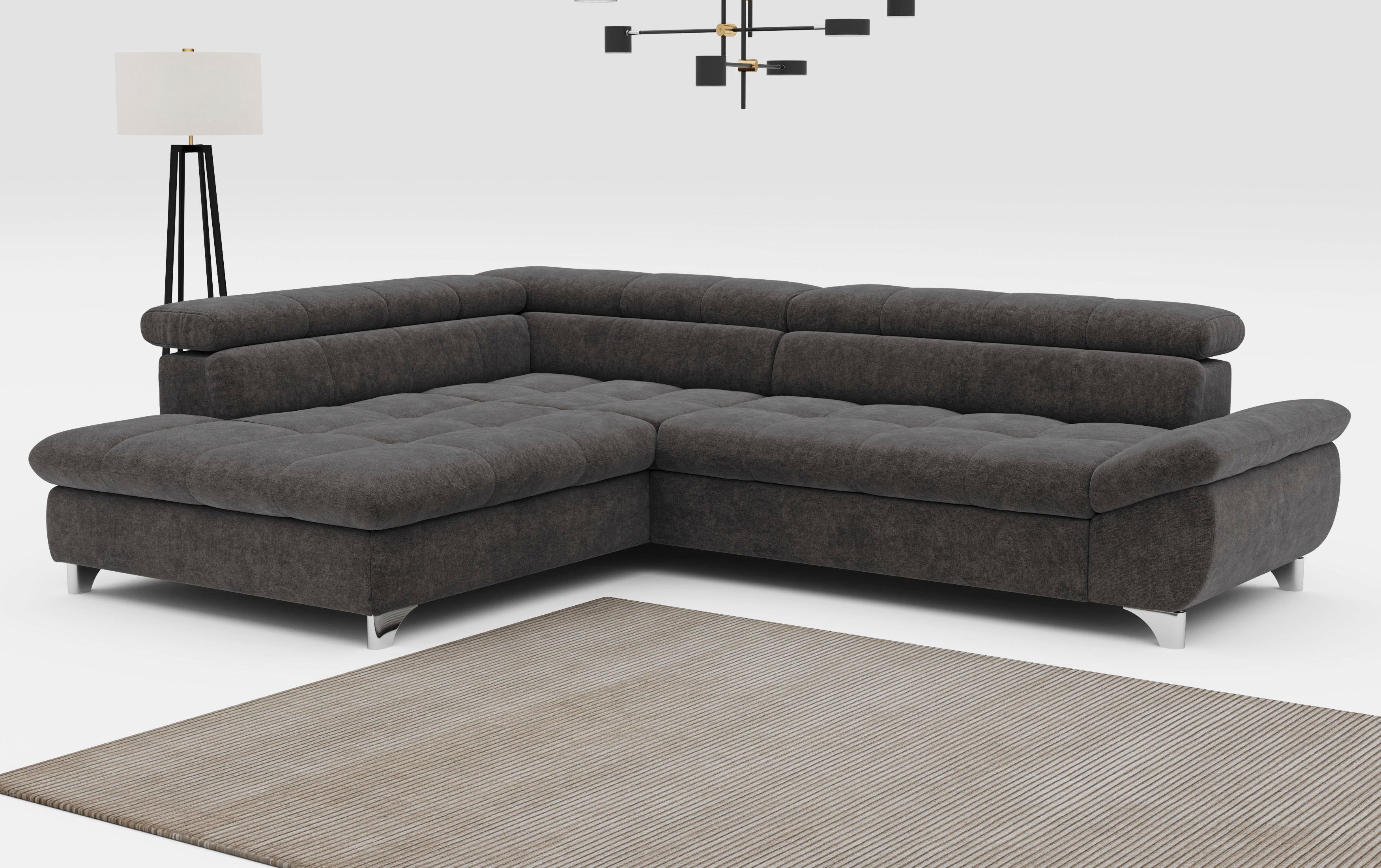 COTTA Ecksofa "Gemini L-Form, B: 312 cm" mit Kopfteilverstellung, optional Schlaffunktion