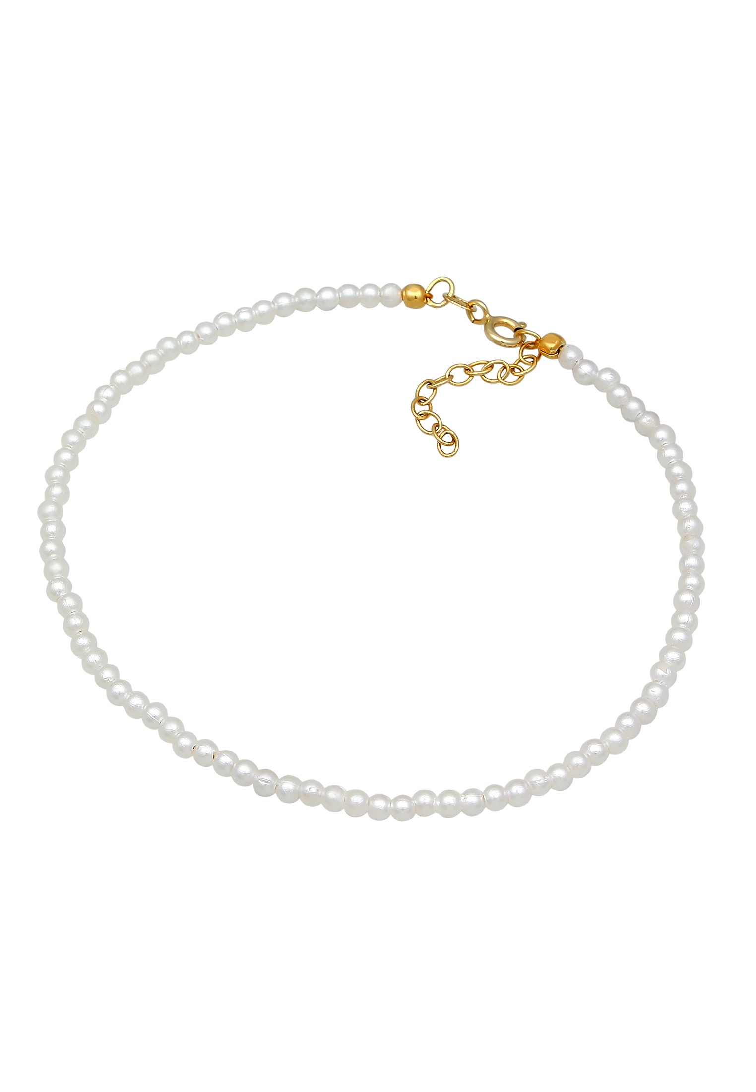 Elli Fußkette »Fußschmuck Perlen Synthetisch Klassik Basic 925 Silber«