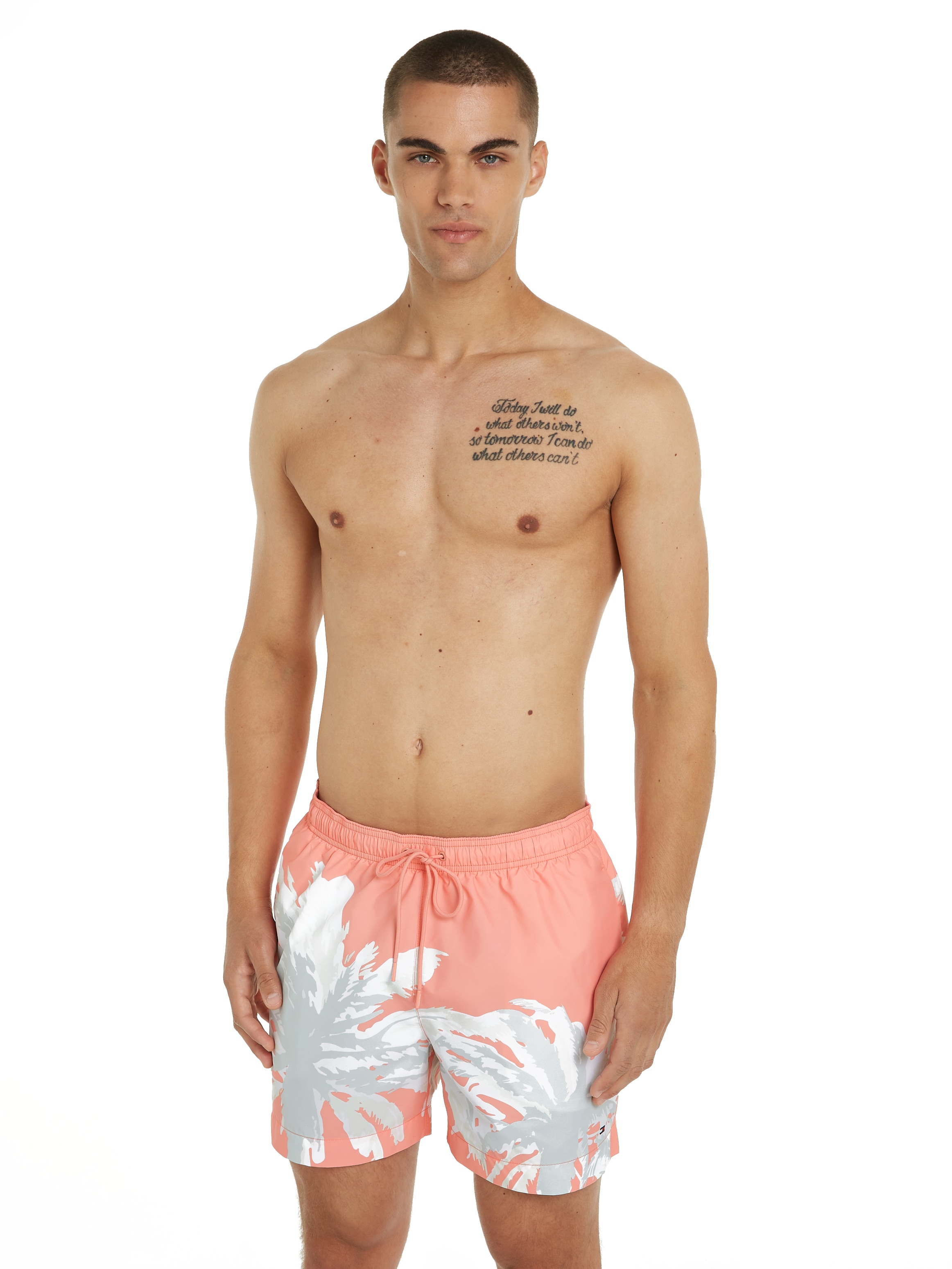 Badeshorts »MEDIUM DRAWSTRING PLACED«, mit Palmenprint