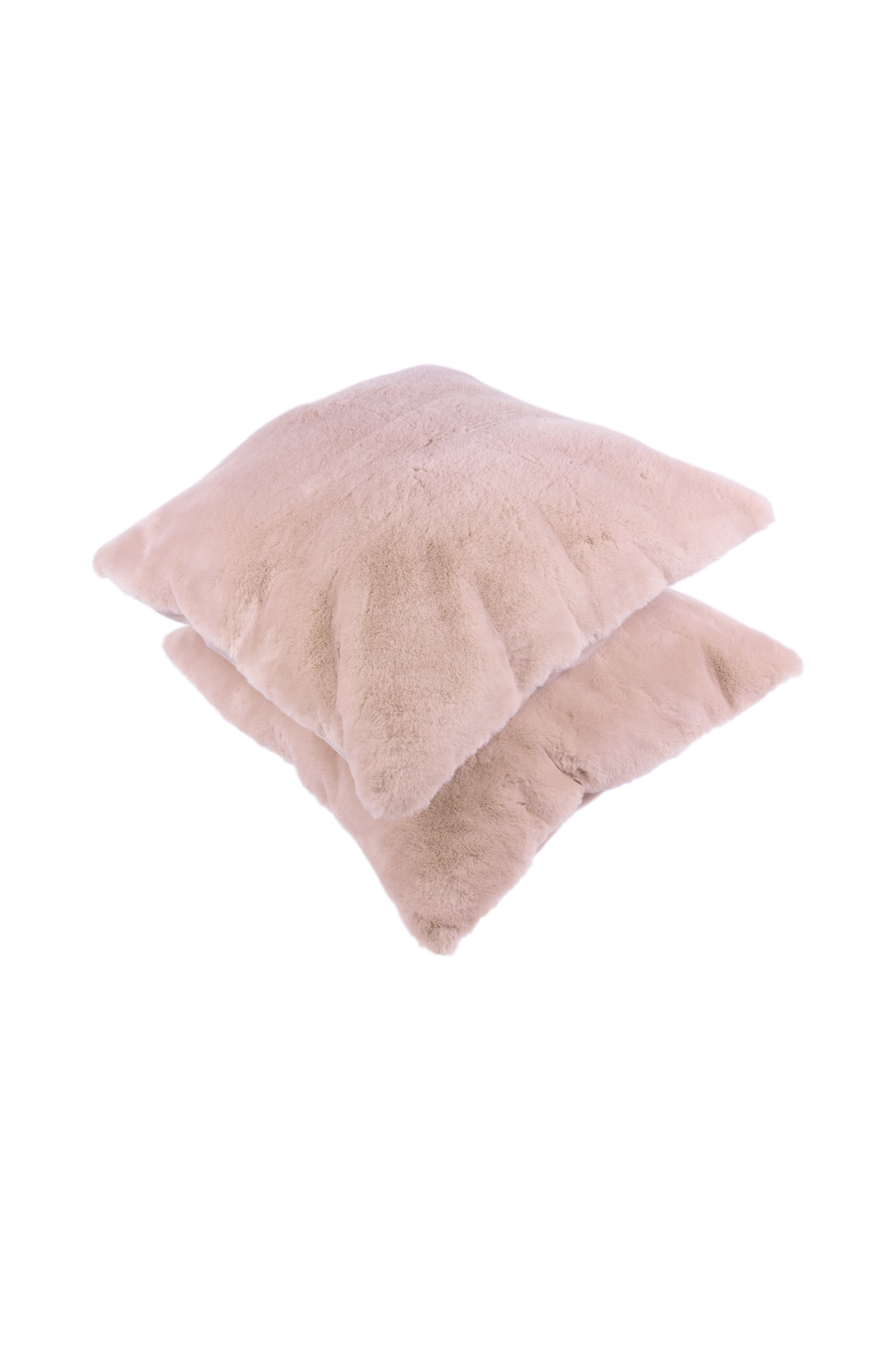 Kenda Sand Fellkissen »Dekokissen Aimee 625 2er-Set«, Kissen inkl. Füllung mit flauschigem Stoffbezug