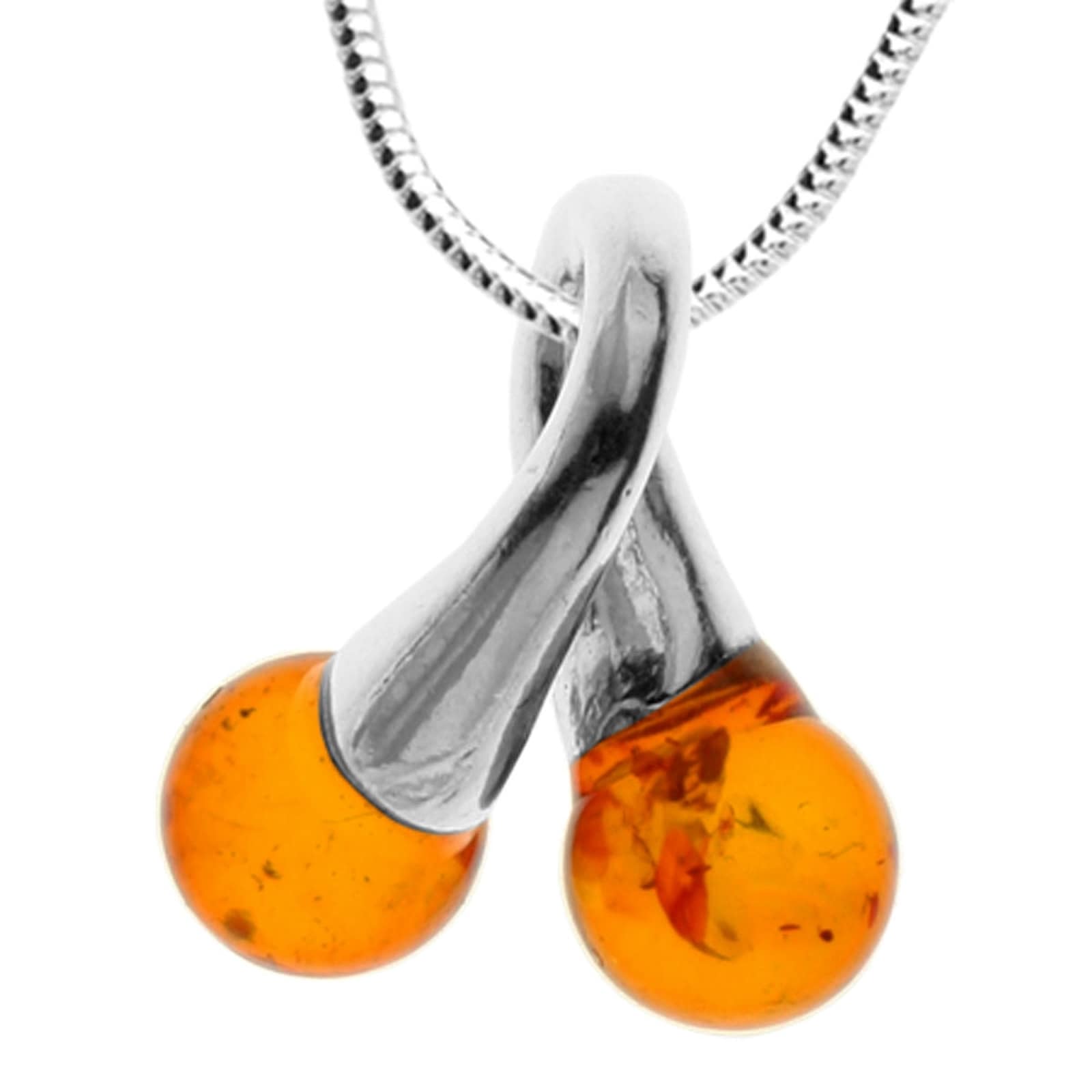 Ostsee-Schmuck Doppelkelch Necklace Silver 45cm