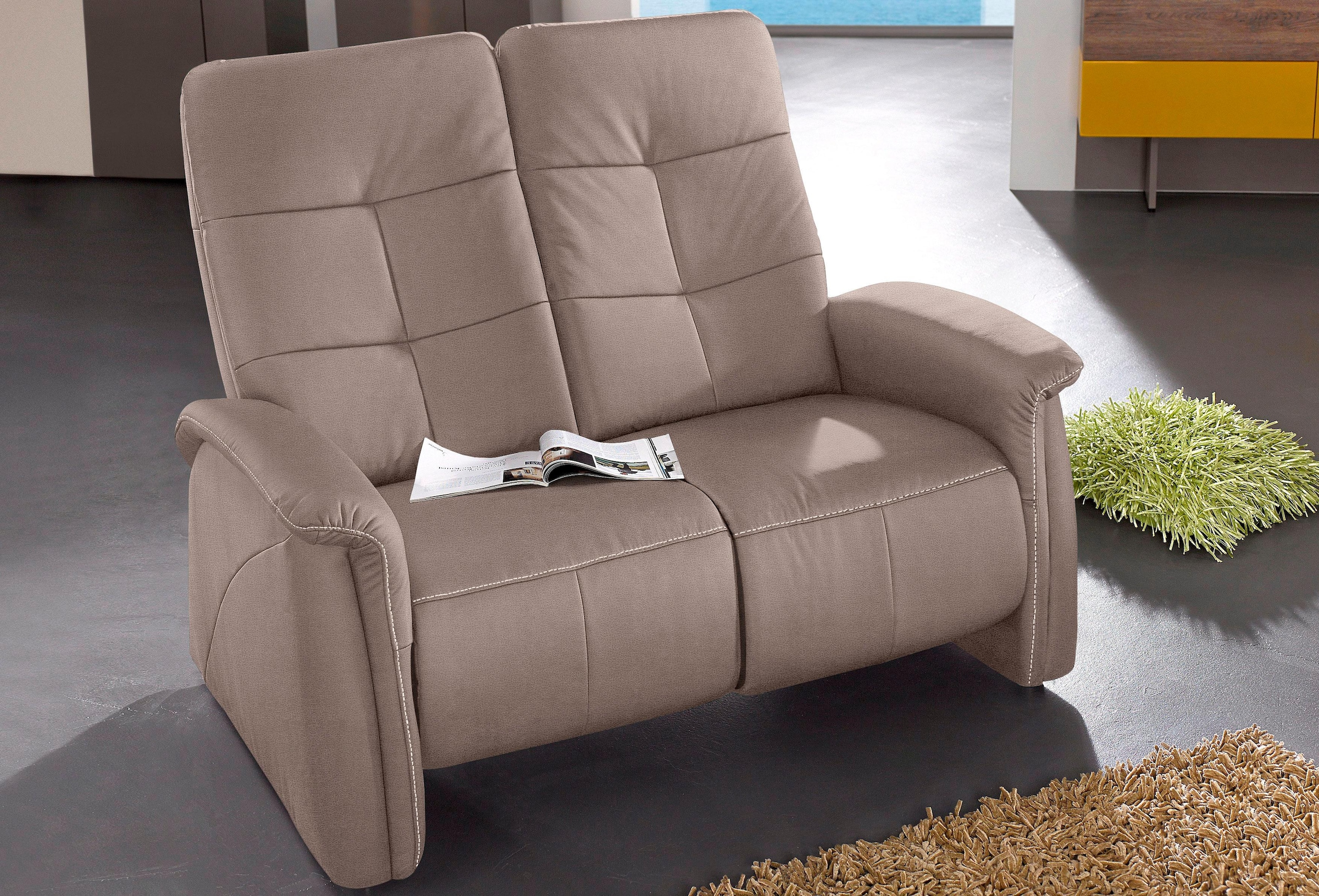 exxpo - sofa fashion 1100000002199 "Tivoli, Kinosofa, bequem und komfortabel durch die Relaxfunktion" (2-sitzig), schmale Armlehnen, hohe Rückenlehne
